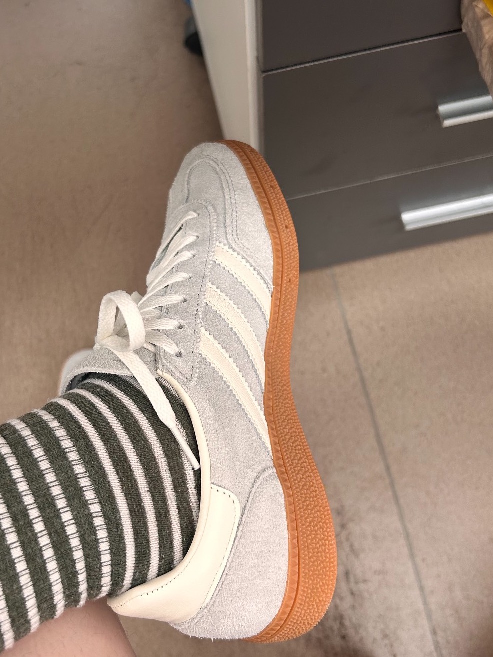 custom review-Adidas Originals HANDBALL SPEZIAL Устойчивые к истиранию низкие скейтборд-кроссовки Женские Серые