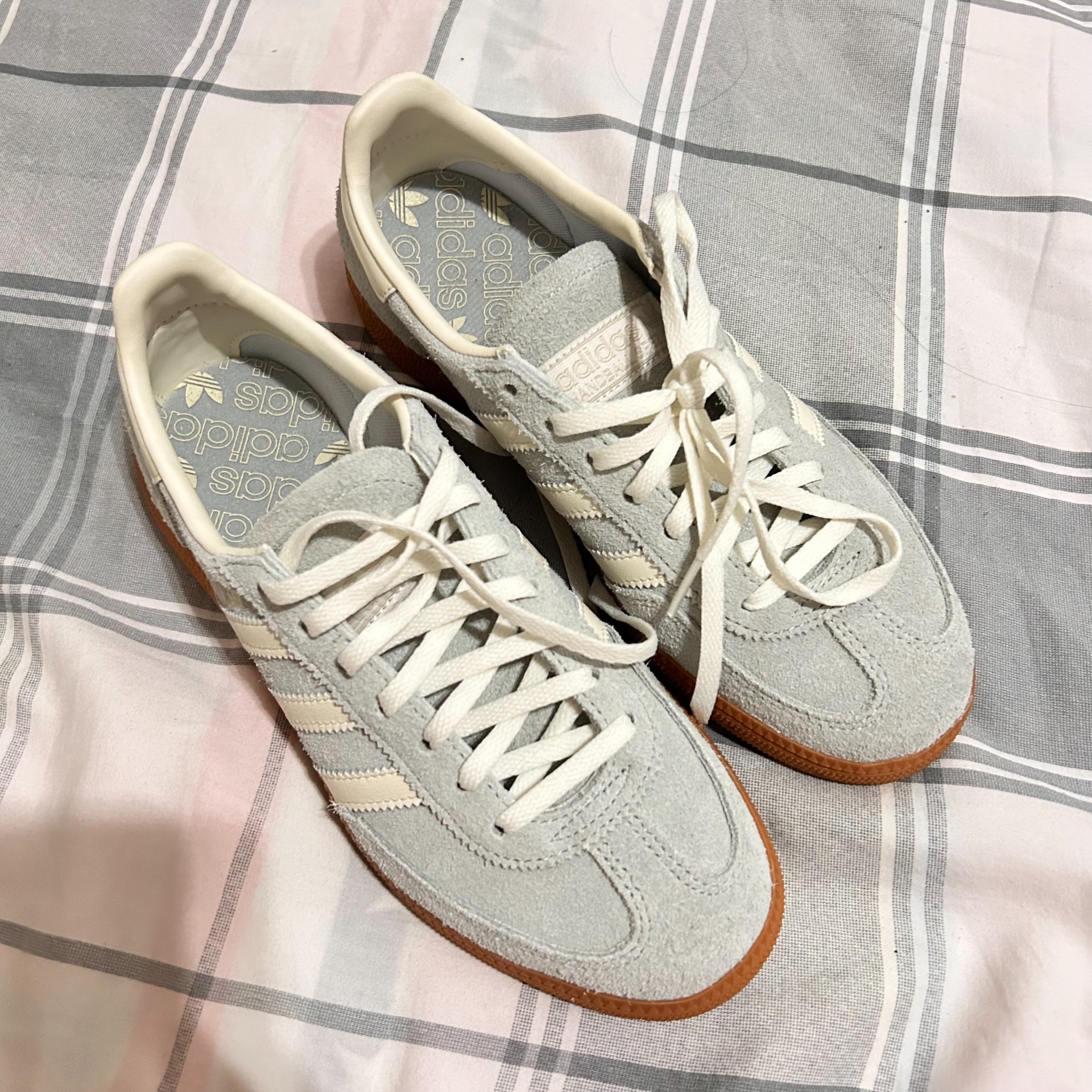 custom review-Adidas Originals HANDBALL SPEZIAL Устойчивые к истиранию низкие скейтборд-кроссовки Женские Серые