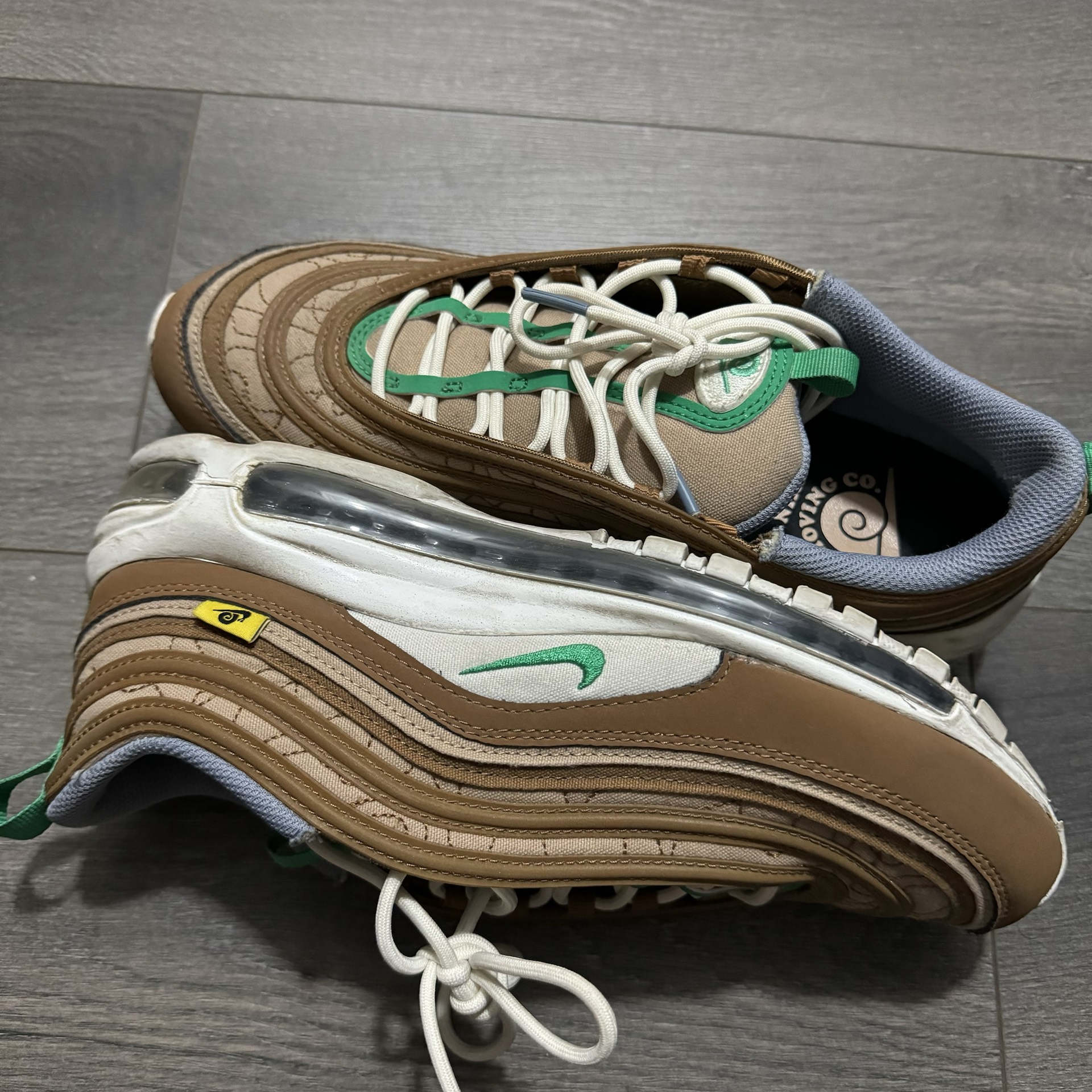 custom review-Nike Air Max 97 Low Топ Повседневные Беговые Кроссовки Мужские Коричневые