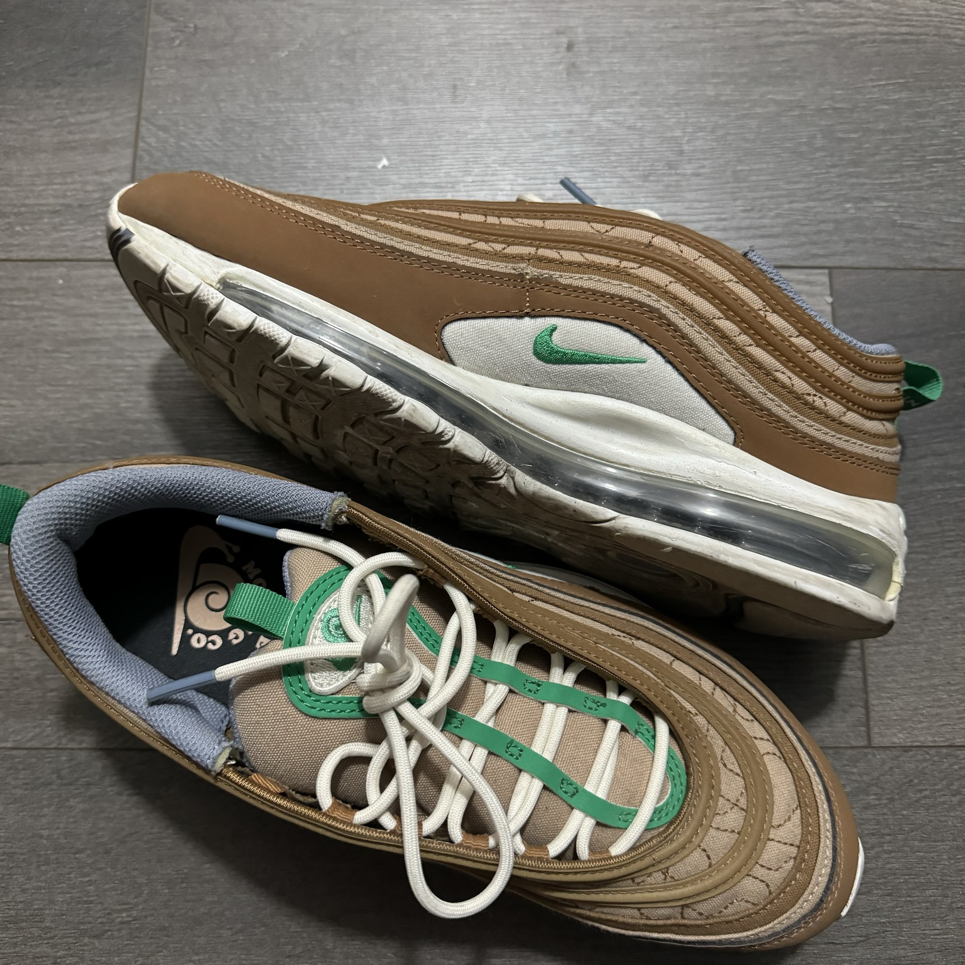 custom review-Nike Air Max 97 Low Топ Повседневные Беговые Кроссовки Мужские Коричневые