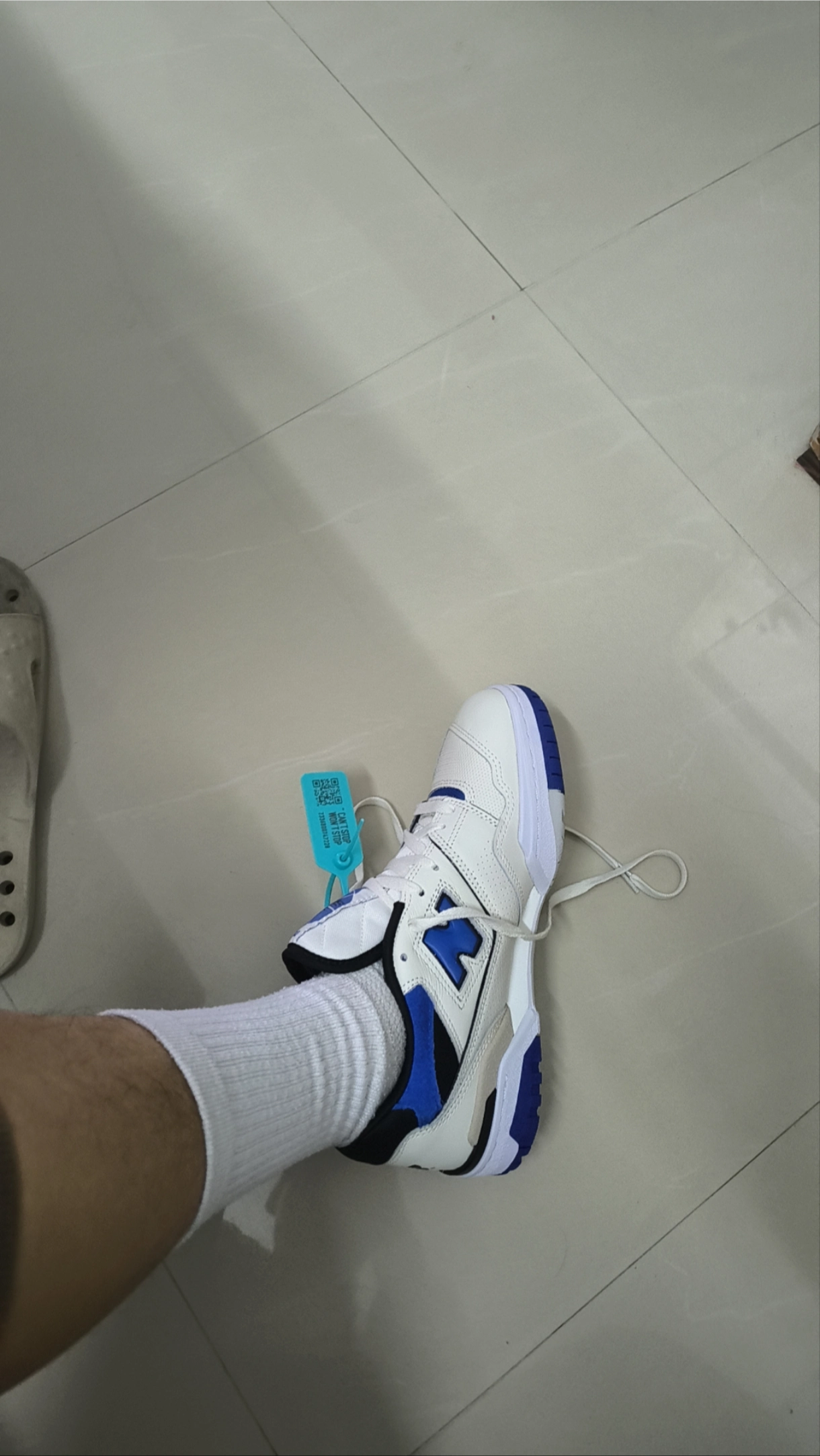 custom review-New Balance NB 550 Low Топ Винтажные Баскетбольные Кроссовки Унисекс Бежевый Синий