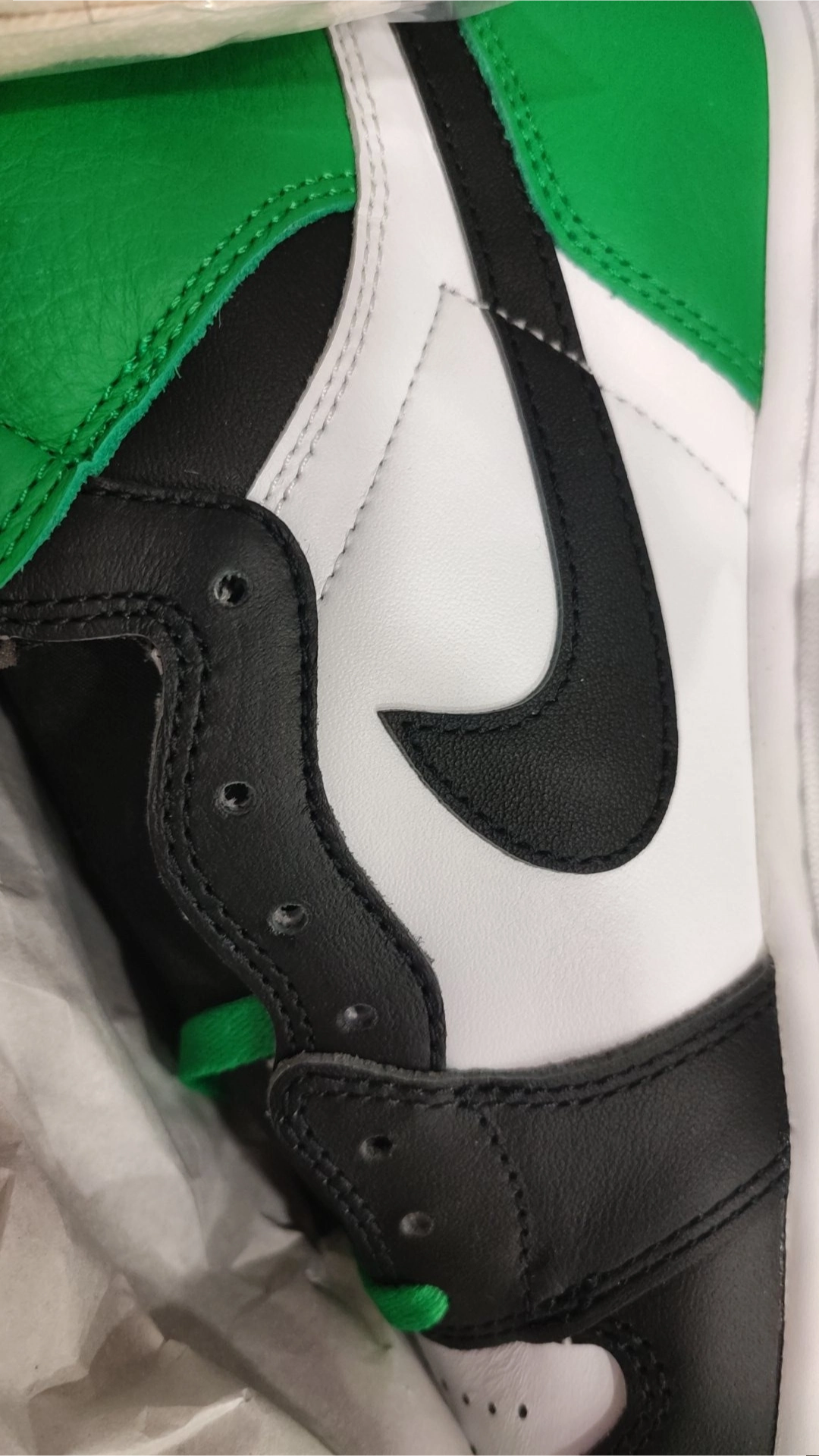 custom review-Jordan Air Jordan 1 High OG 'Черный и Счастливый Зеленый' High Top Винтажные Баскетбольные Кроссовки Унисекс Белый Зеленый Черный