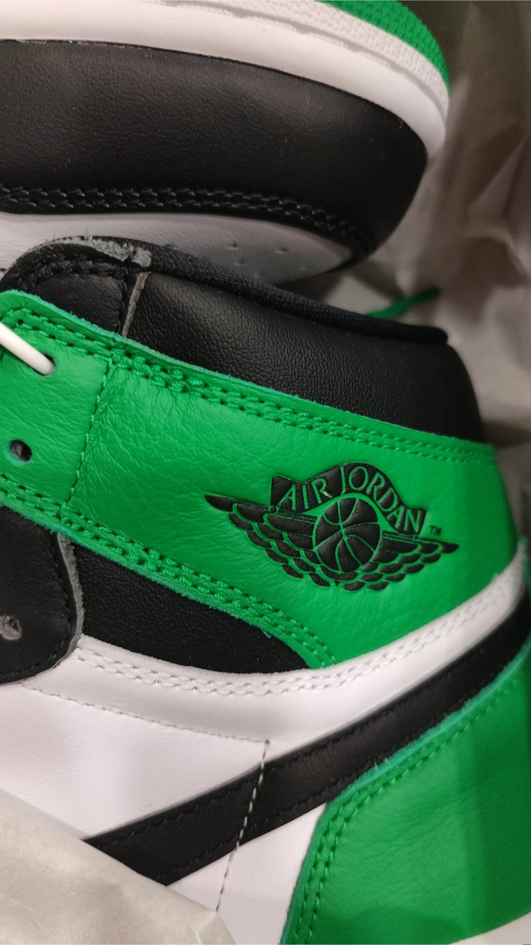 custom review-Jordan Air Jordan 1 High OG 'Черный и Счастливый Зеленый' High Top Винтажные Баскетбольные Кроссовки Унисекс Белый Зеленый Черный