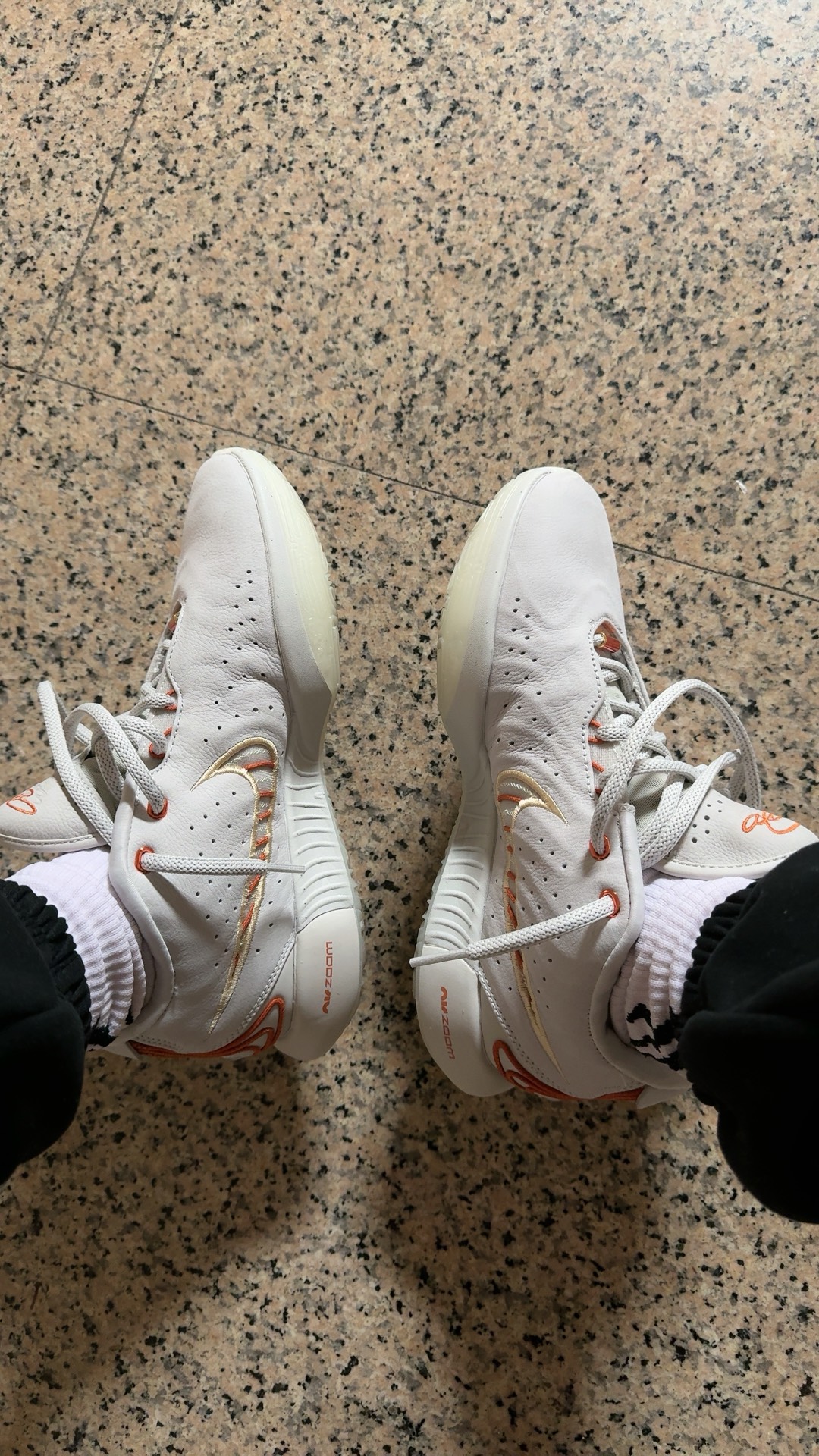 custom review-Nike Lebron 21 'Lebron 21 Akoya LBJ21 Low Топ Баскетбольные кроссовки Мужской Бежевый Оранжевый Международная версия