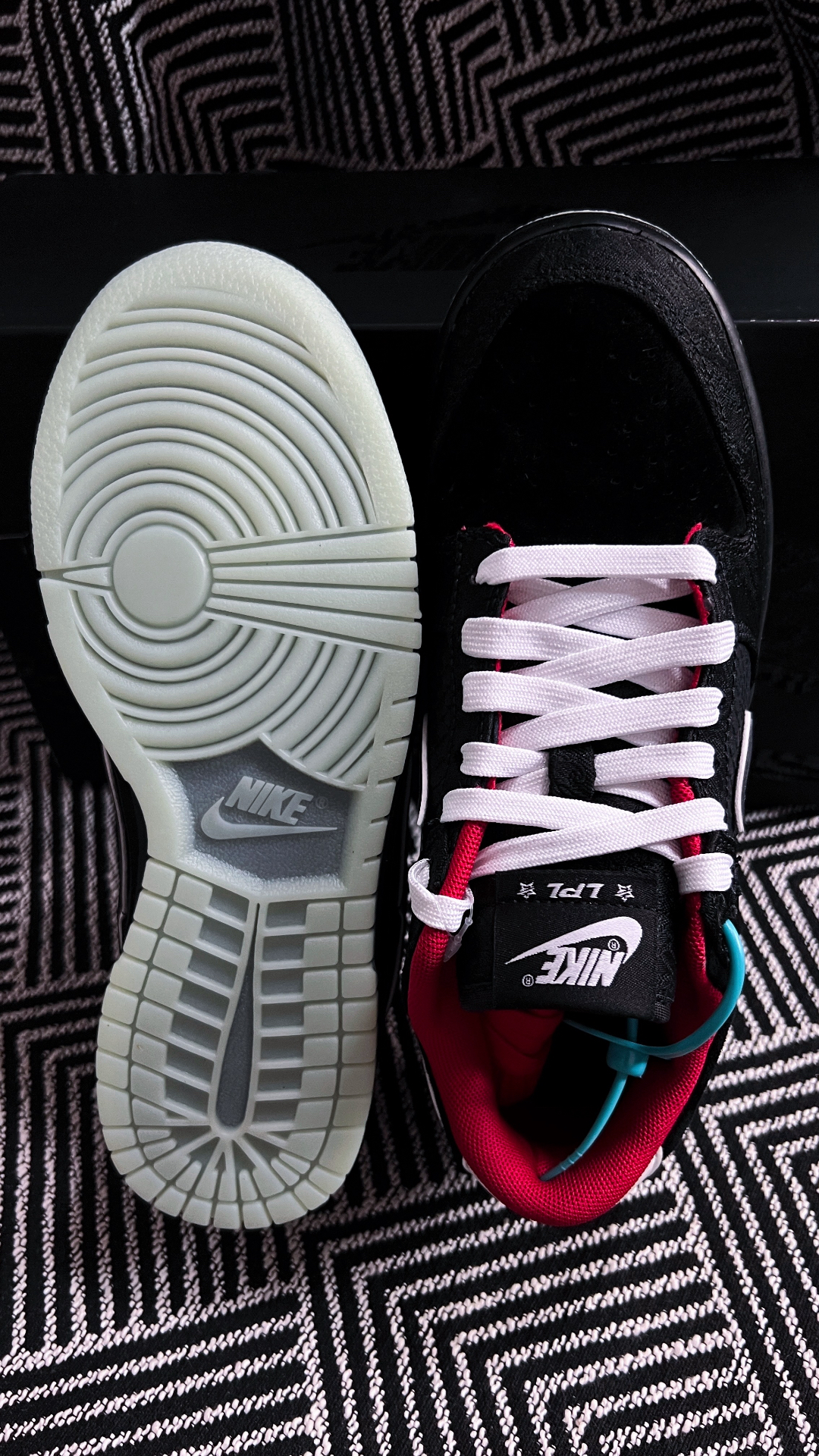 custom review-Nike Dunk Retro 'LPL' Low Top Скейтборд Кроссовки Унисекс Черный