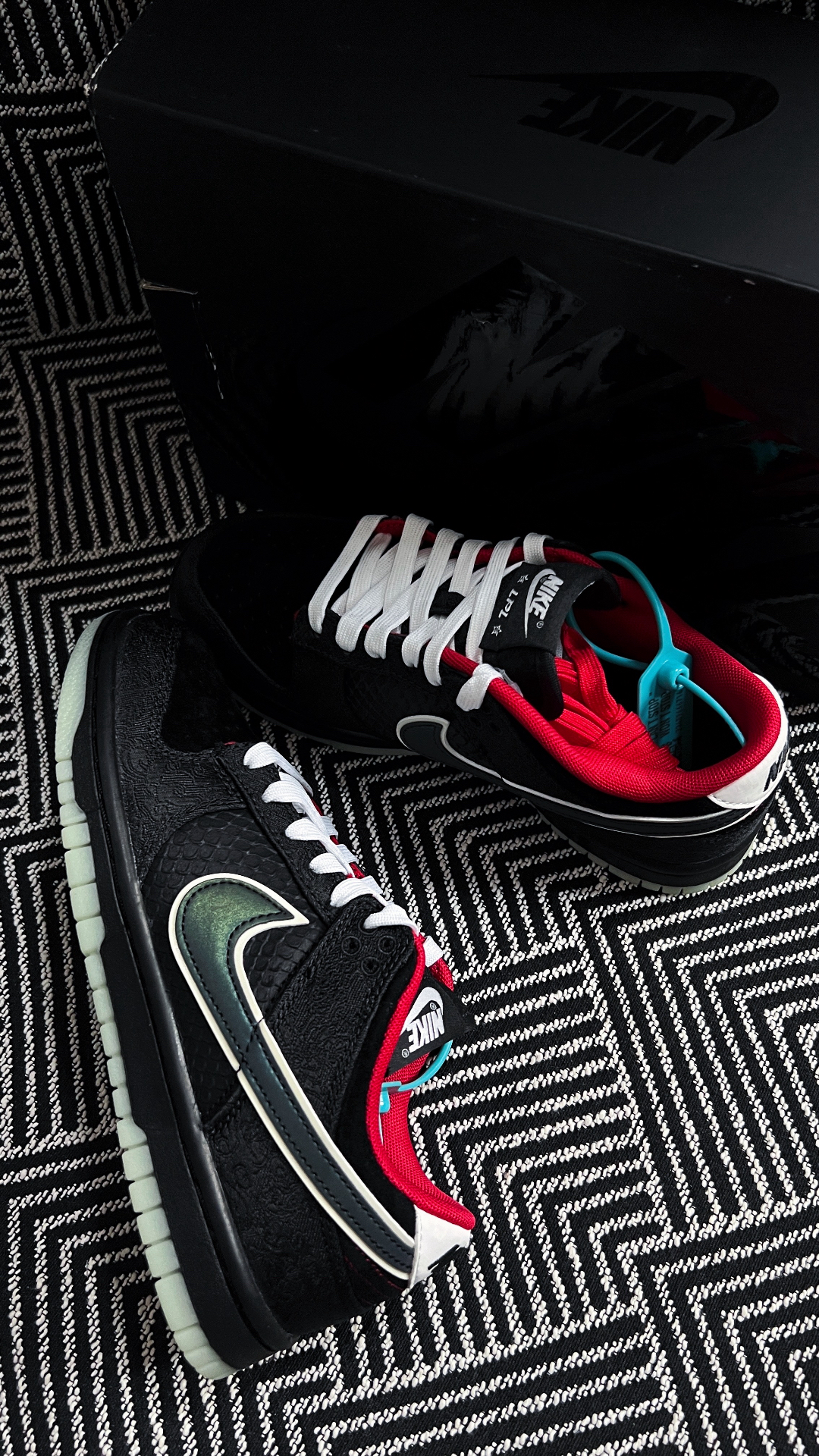 custom review-Nike Dunk Retro 'LPL' Low Top Скейтборд Кроссовки Унисекс Черный