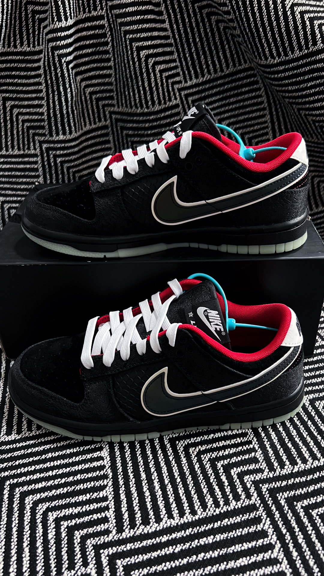 custom review-Nike Dunk Retro 'LPL' Low Top Скейтборд Кроссовки Унисекс Черный