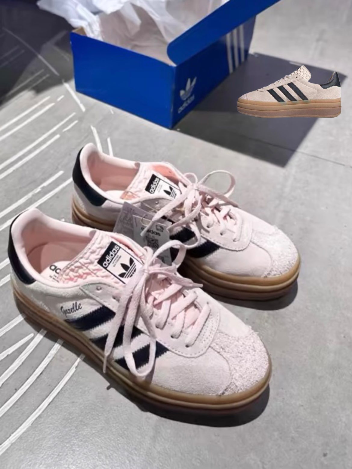custom review-Adidas Gazelle Bold 'Wonder Quartz Black Gum' Women's