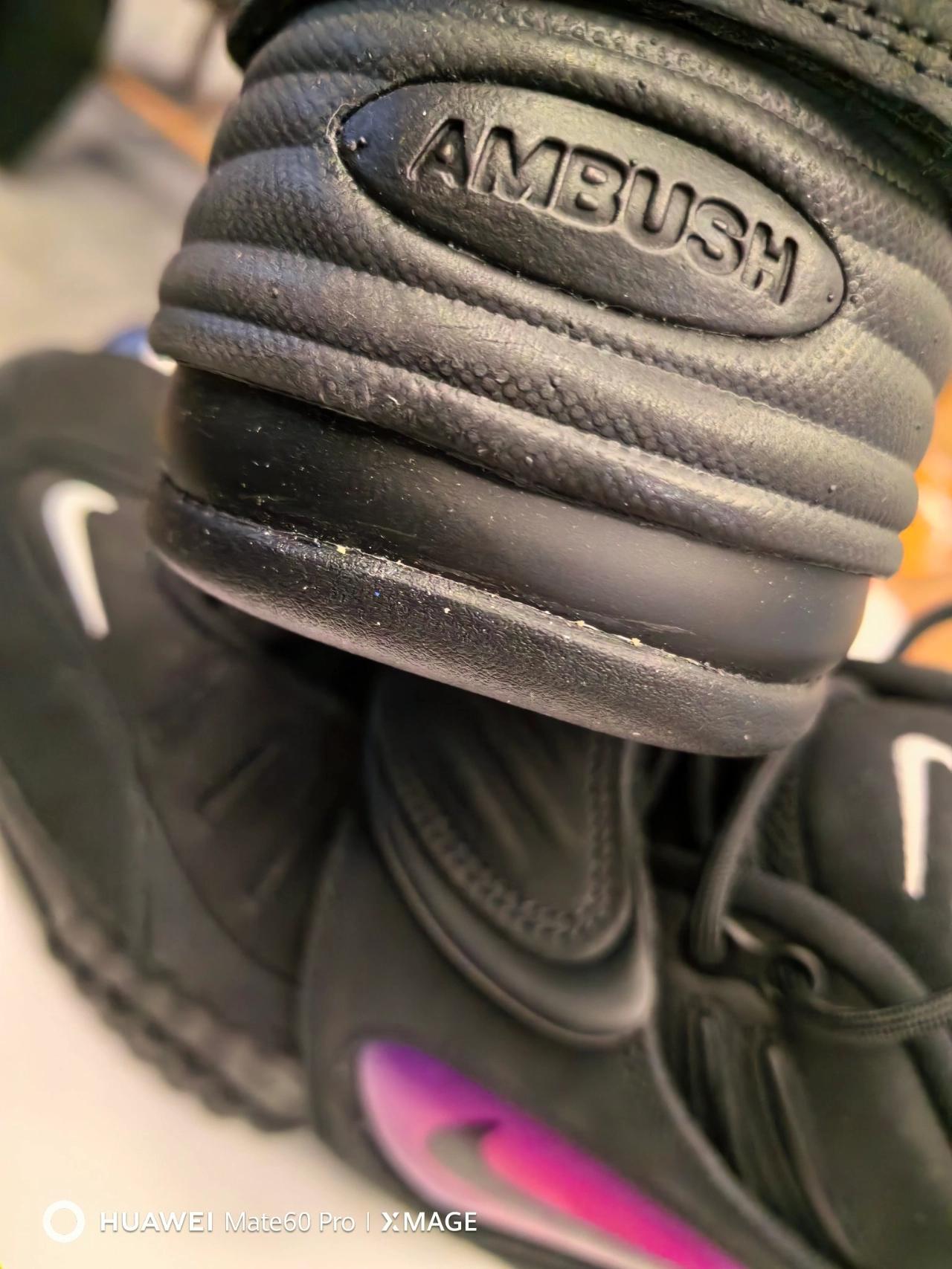 custom review-AMBUSH x Nike Air Adjust Force SP 'Черный' MID Топ Винтажные баскетбольные кроссовки Унисекс Черный Фиолетовый