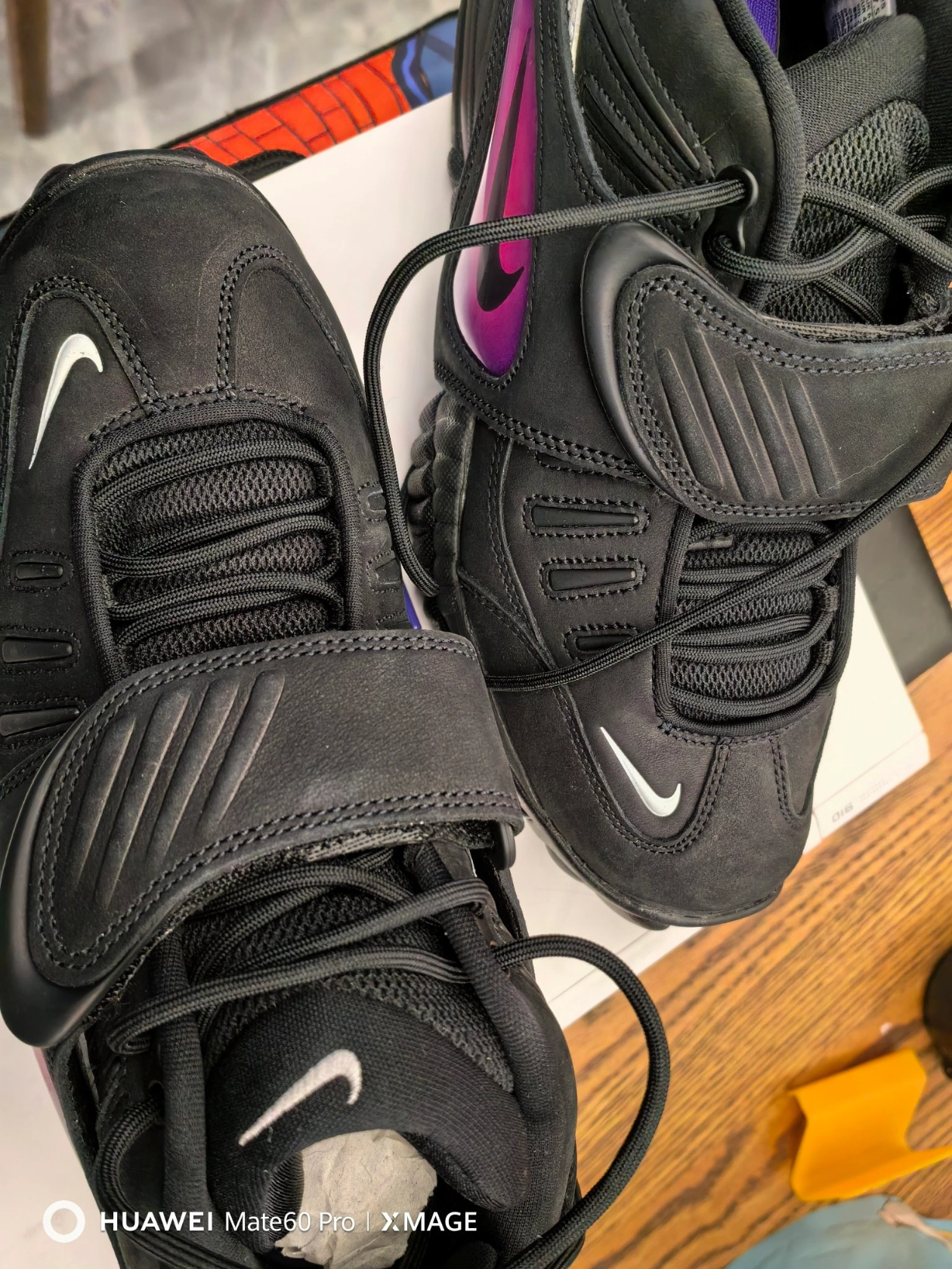 custom review-AMBUSH x Nike Air Adjust Force SP 'Черный' MID Топ Винтажные баскетбольные кроссовки Унисекс Черный Фиолетовый