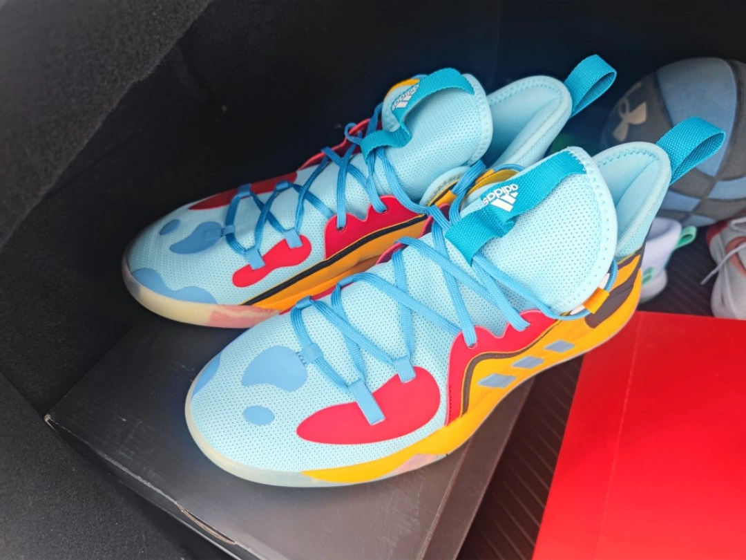 custom review-Adidas Harden Stepback 2 Avatar MID Топ Баскетбольные кроссовки для игры Мужской Синий Желтый