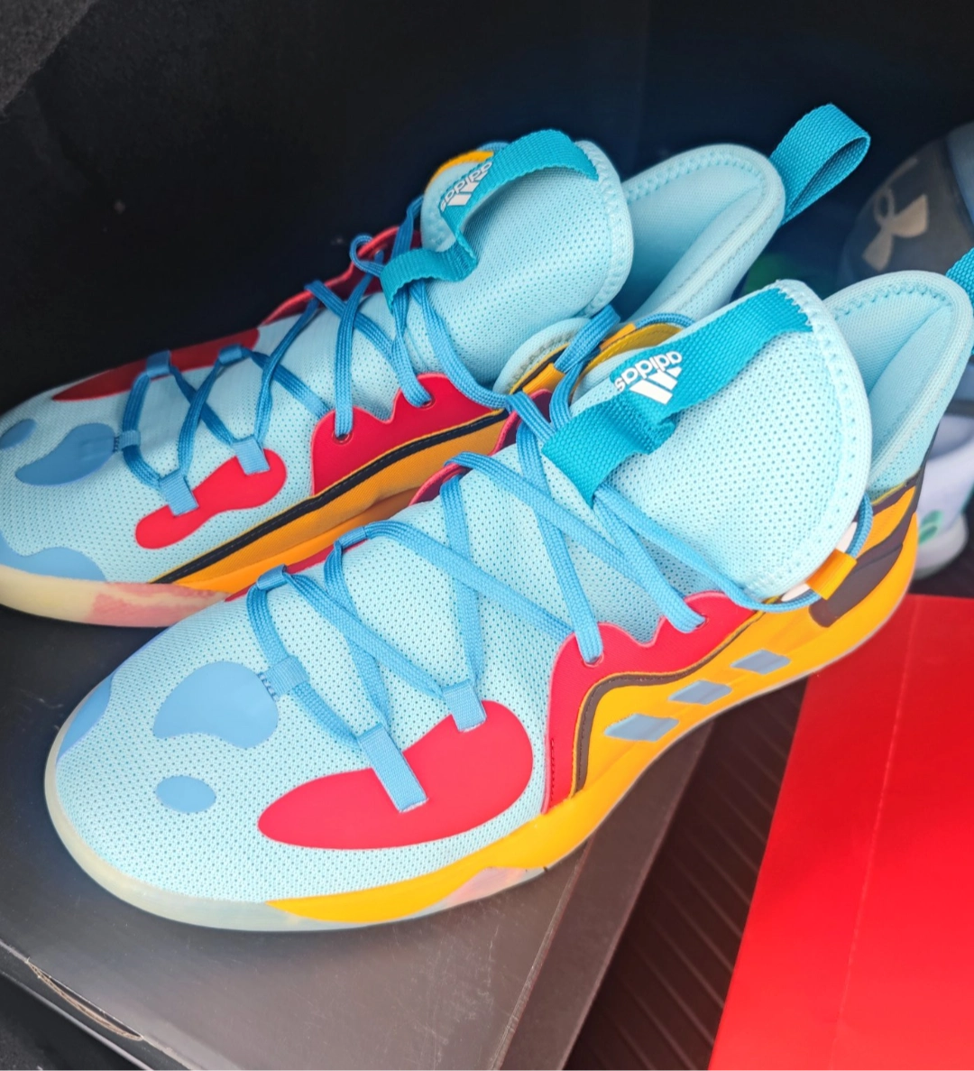 custom review-Adidas Harden Stepback 2 Avatar MID Топ Баскетбольные кроссовки для игры Мужской Синий Желтый