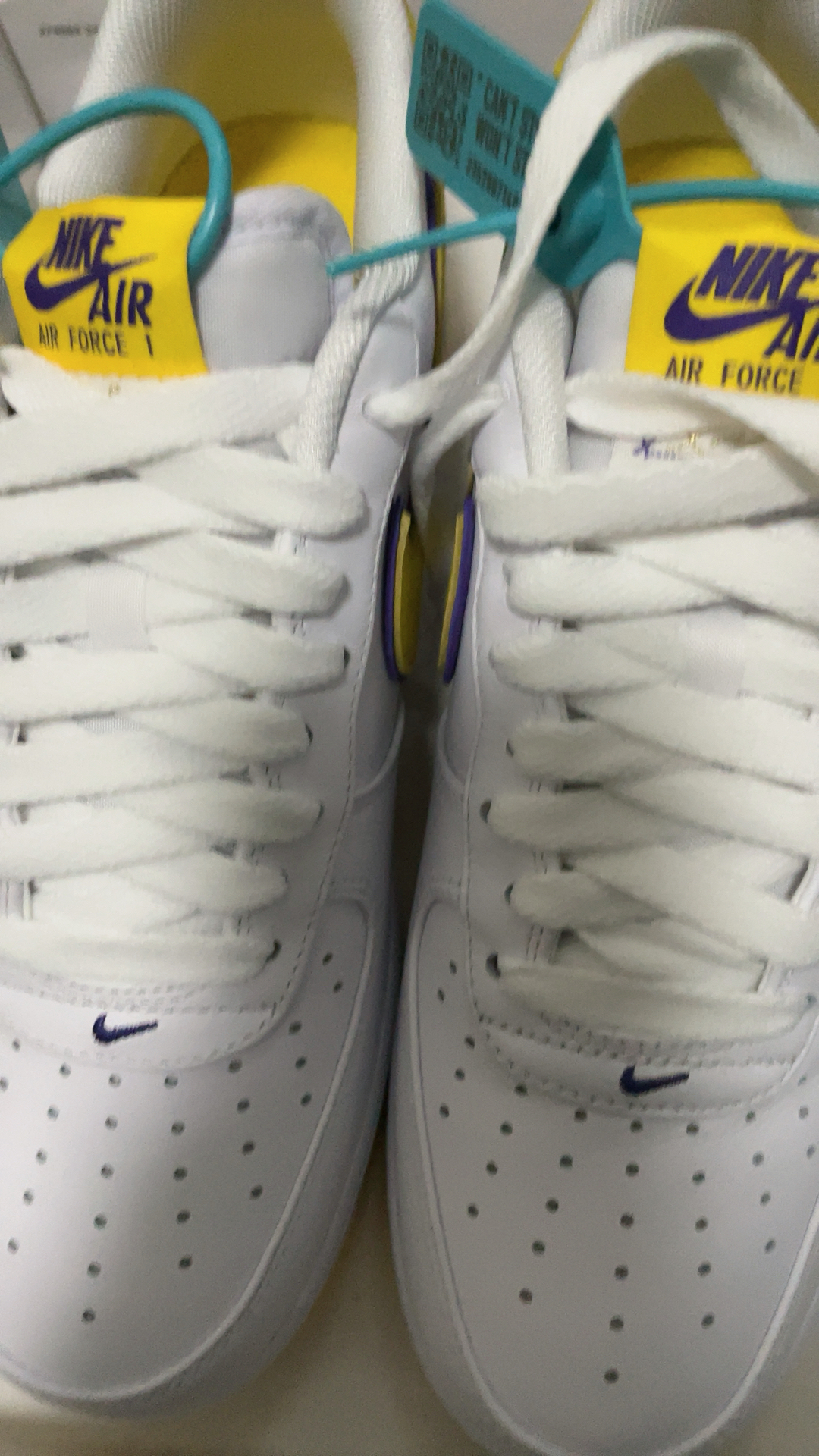 custom review-Коби Брайант x Nike Air FORCE 1 Ретро QS Slip-Resistant Low Top Скейтбординг Кроссовки Мужские Белый Желтый Фиолетовый