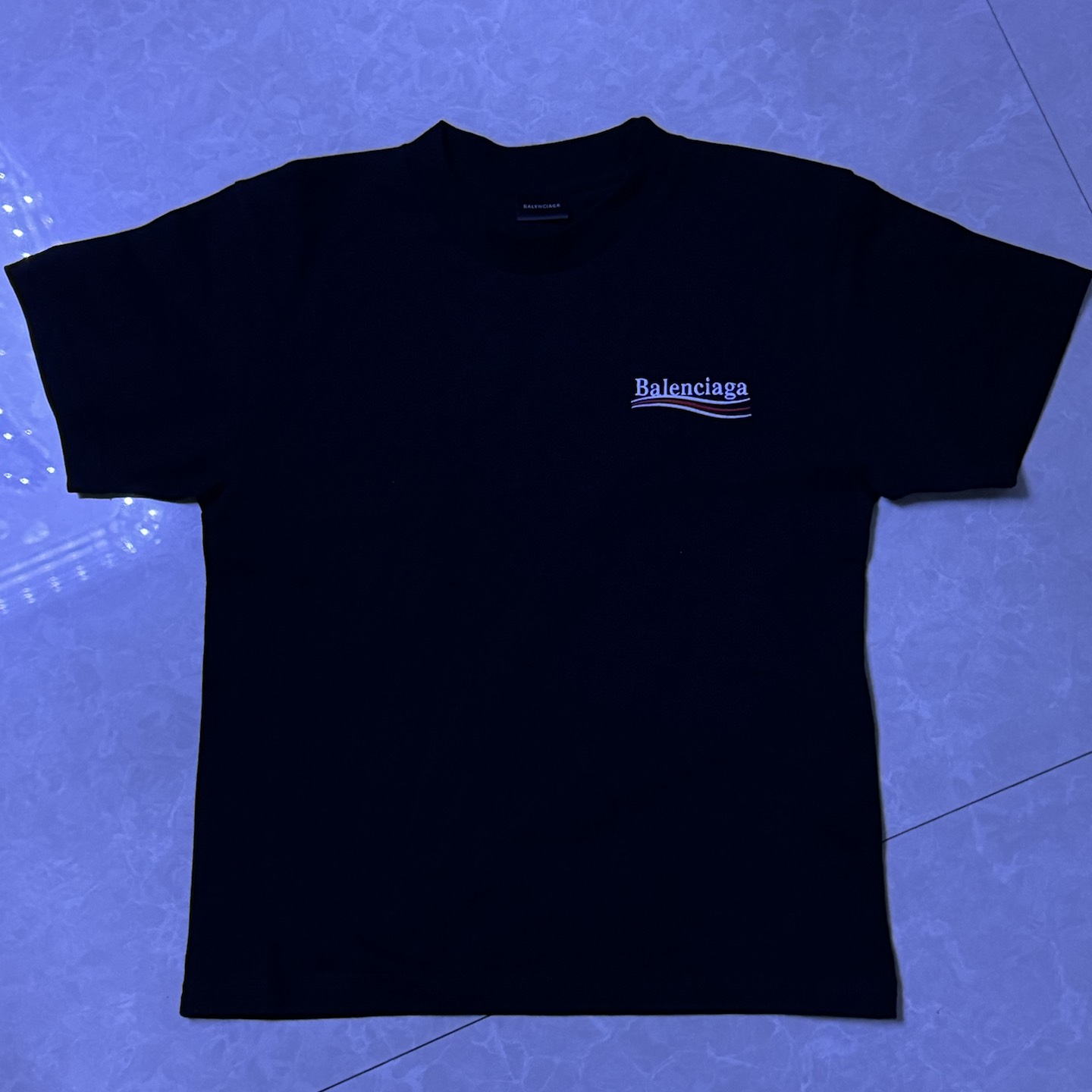 custom review-Balenciaga T-рубашка стандартного кроя черная детская