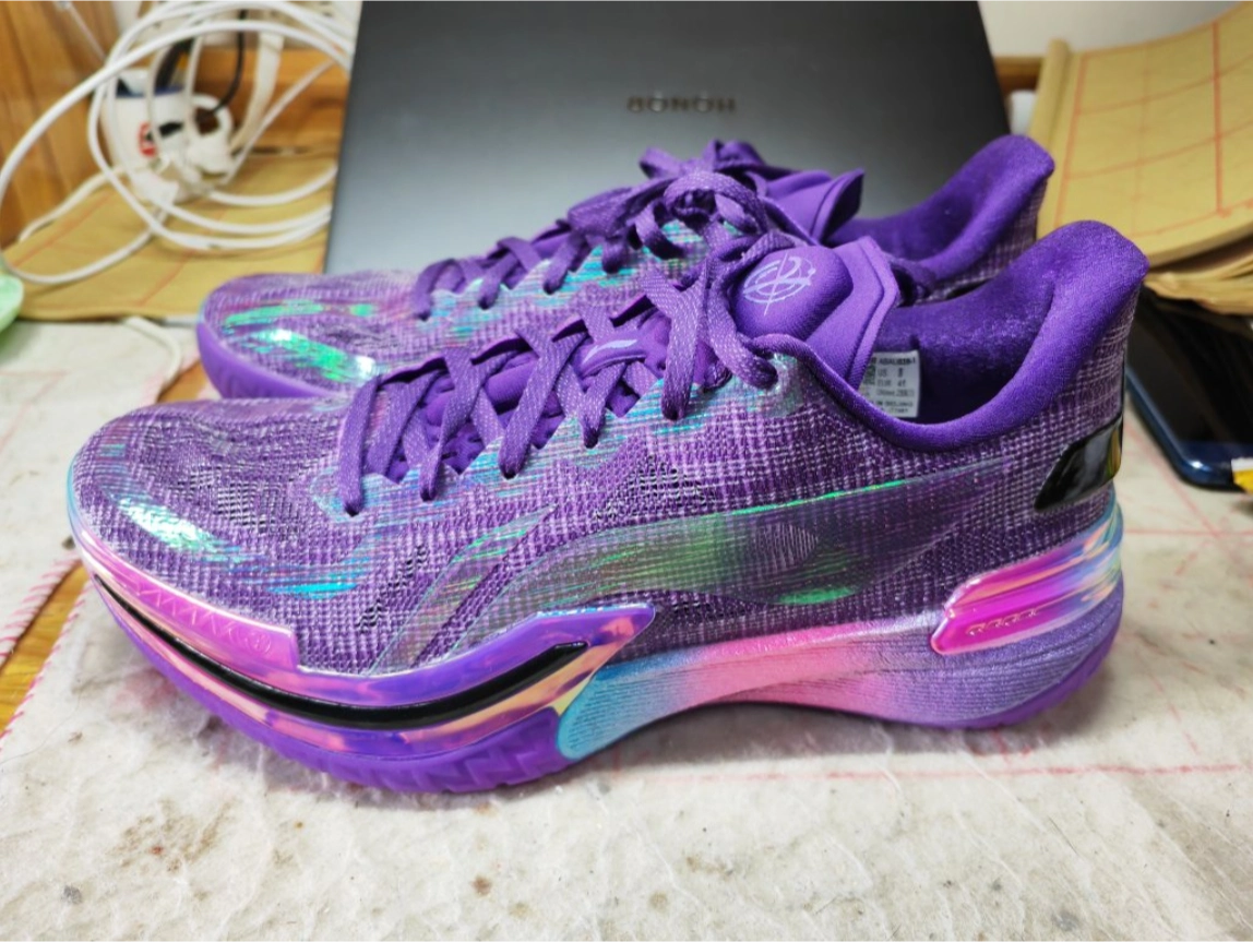 custom review-LiNing Gamma Radiation Storm Anti Slip And Wear Resistant Support Rebound Low Top Basketball Shoes Men's Purple