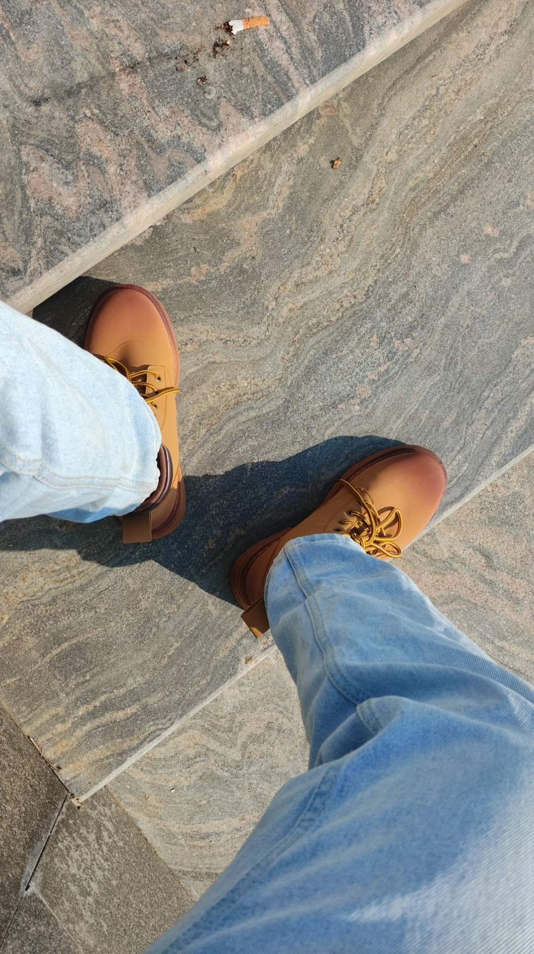 custom review-Warrior Британский стиль Классический Желтый Ботинки Граффити Замша Мартин Boot Унисекс