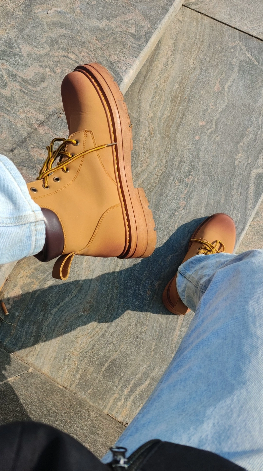 custom review-Warrior Британский стиль Классический Желтый Ботинки Граффити Замша Мартин Boot Унисекс