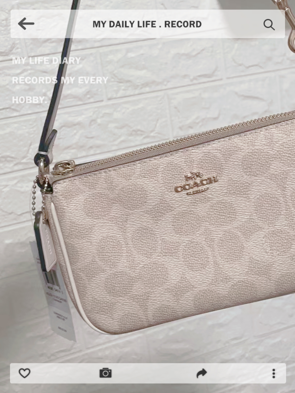 custom review-COACH Nolita Покрытый холст Одно плечо Сумка Маленькая Женская Песочный Мел Белый