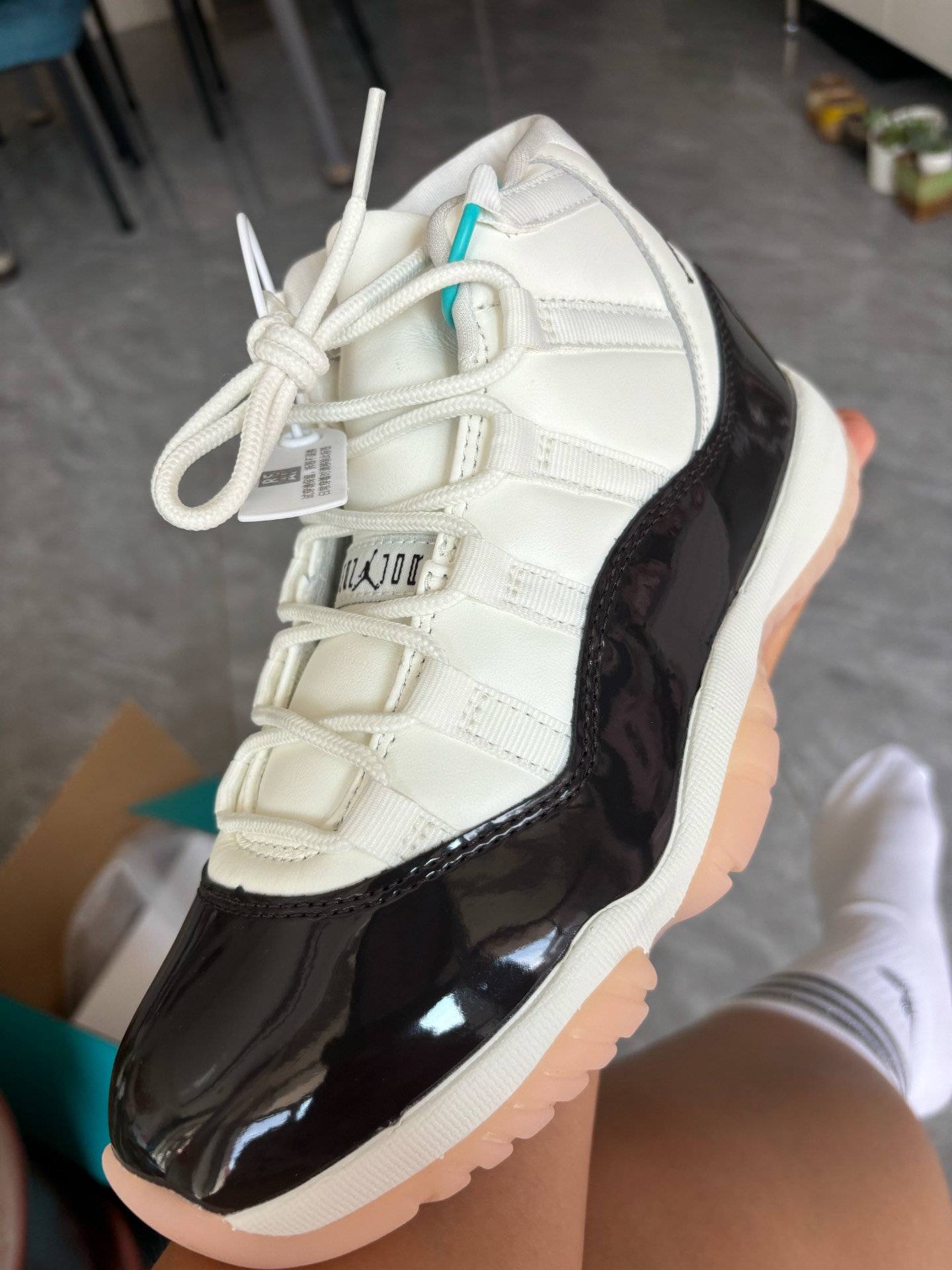 custom review-Jordan Air Jordan 11 'Neapolitan AJ11 Cherry Blossom Buckle High Top Vintage Basketball Shoes Women's Brown