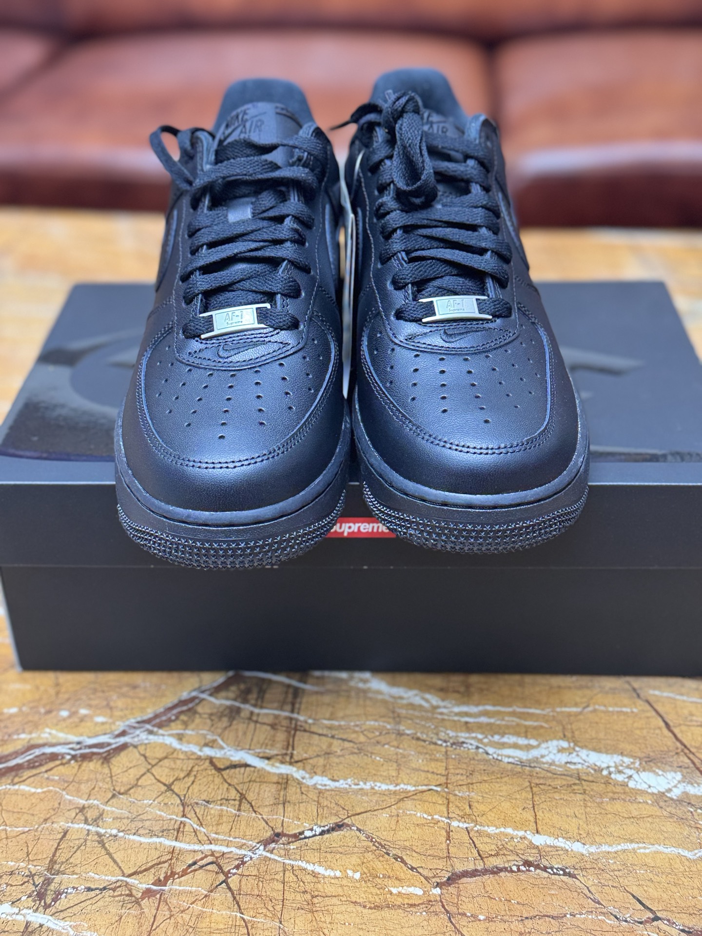 custom review-Nike X Supreme Air Force 1 Low 'Box Logo   Black'