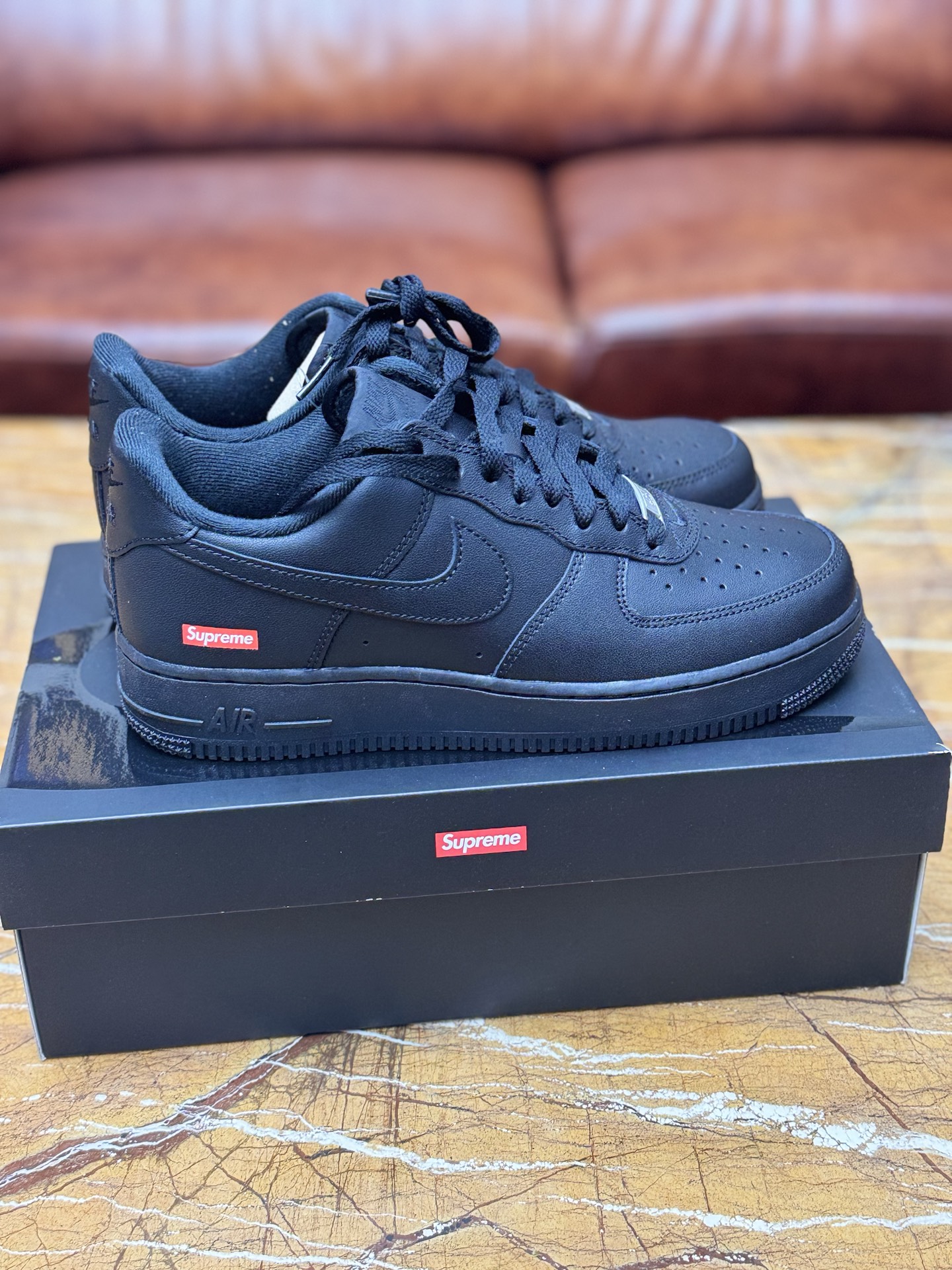 custom review-Nike X Supreme Air Force 1 Low 'Box Logo   Black'