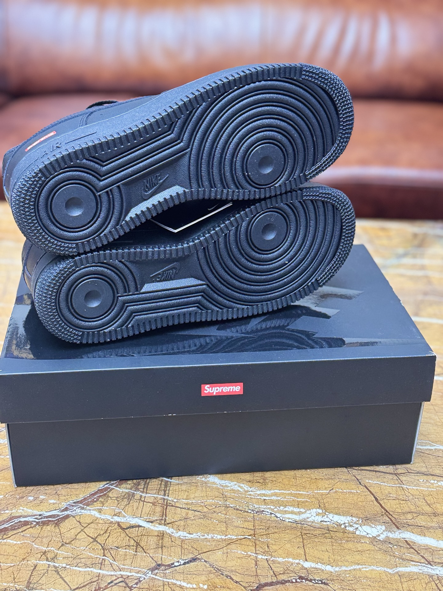 custom review-Nike X Supreme Air Force 1 Low 'Box Logo   Black'