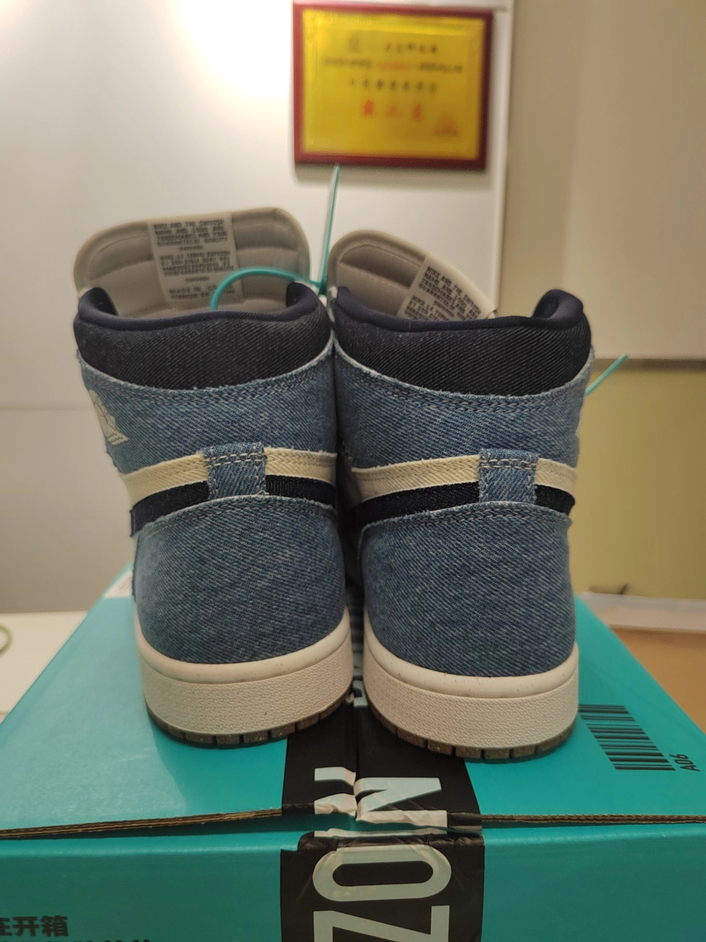 custom review-Jordan Air Jordan 1 High OG High Топ Винтажные баскетбольные кроссовки Унисекс Белый Синий