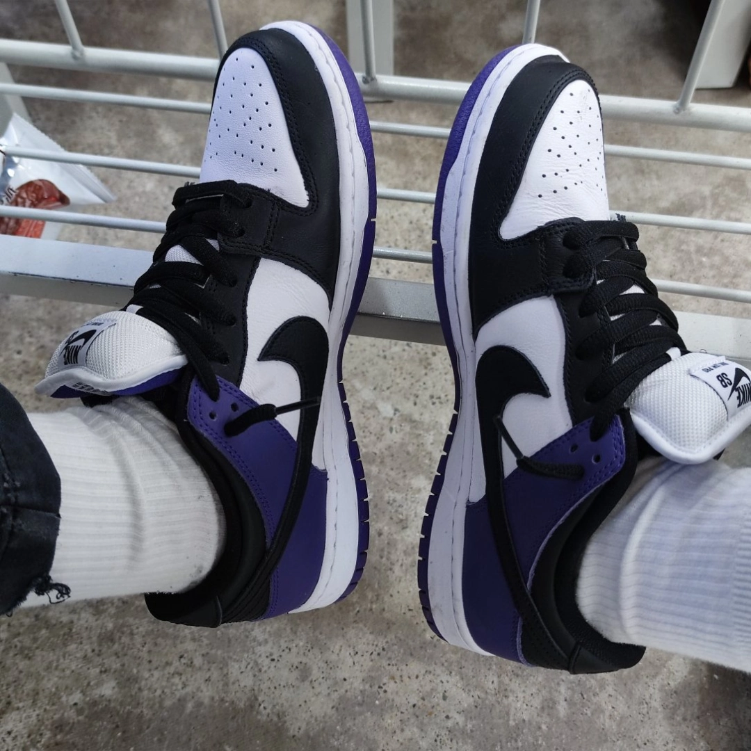 custom review-Nike Dunk SB Low Топ Скейтборд Кроссовки Унисекс Черный Фиолетовый