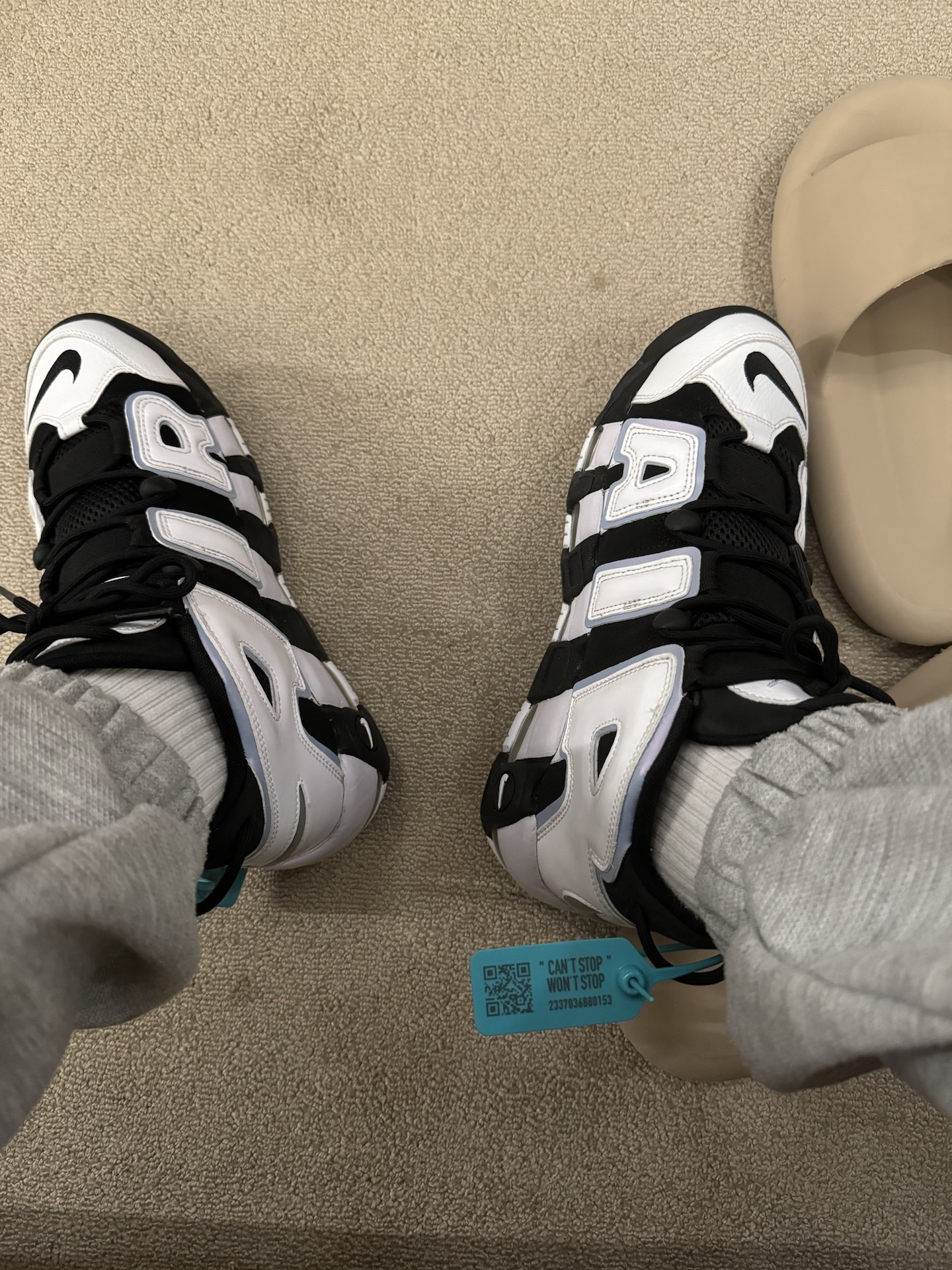 custom review-Nike Air More Uptempo Low Топ Винтажные баскетбольные кроссовки Унисекс Черный белый