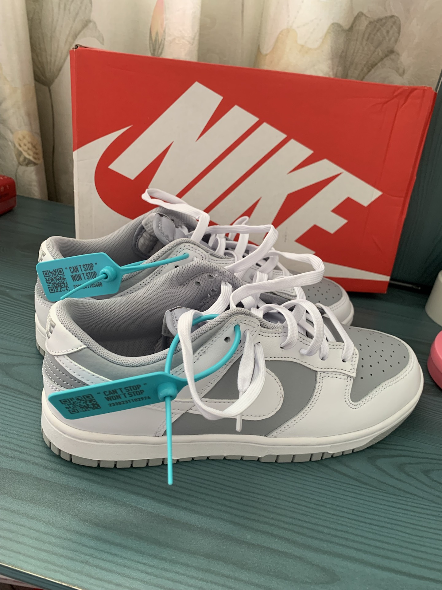 custom review-Nike Dunk Retro Low Скейтборд Кроссовки Мужские Wolf Gray White