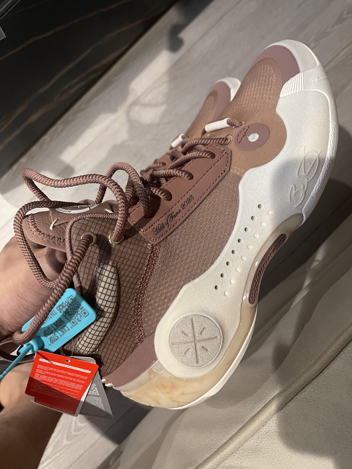 custom review-LiNing WOW 10 Hall Of Fame Cushioning Wear Resistant High Top Basketball Shoes Men's Red Brown