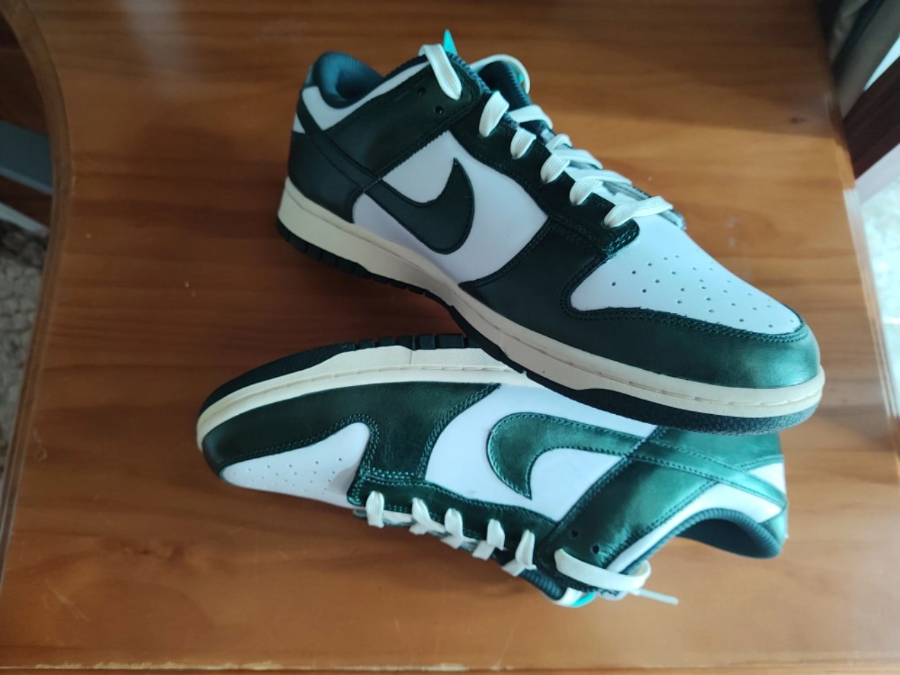 custom review-Nike Dunk 'Винтажный зеленый' Низкие кроссовки для скейтбординга Женские Белый Зеленый