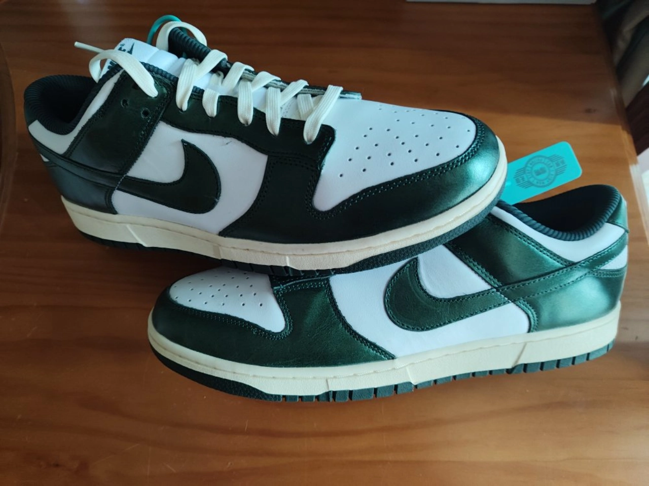 custom review-Nike Dunk 'Винтажный зеленый' Низкие кроссовки для скейтбординга Женские Белый Зеленый