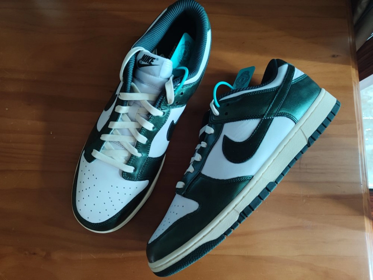 custom review-Nike Dunk 'Винтажный зеленый' Низкие кроссовки для скейтбординга Женские Белый Зеленый