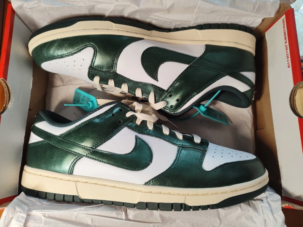 custom review-Nike Dunk 'Винтажный зеленый' Низкие кроссовки для скейтбординга Женские Белый Зеленый