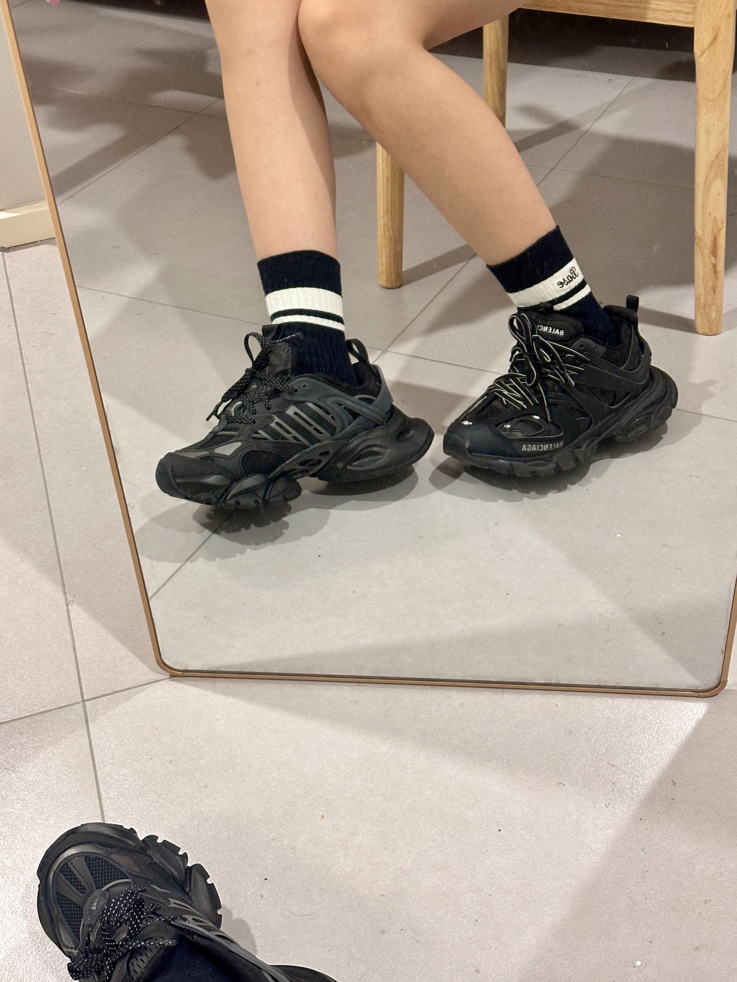 custom review-Adidas Xlg Runner Deluxe Black Grey