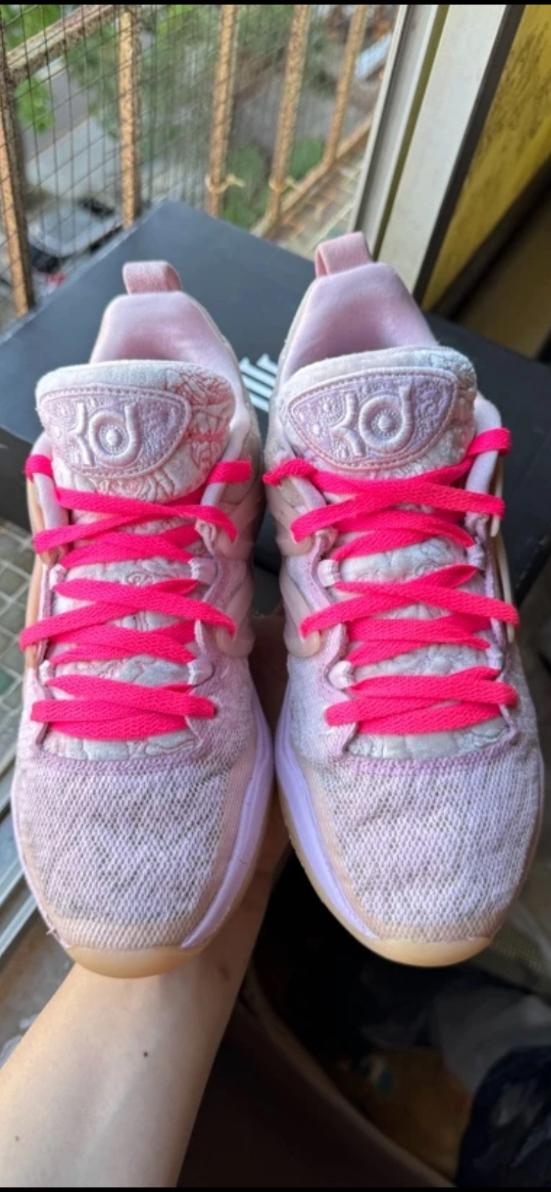 custom review-Nike KD 15 Low Топ Баскетбольные кроссовки Унисекс Розовый Азиатская версия