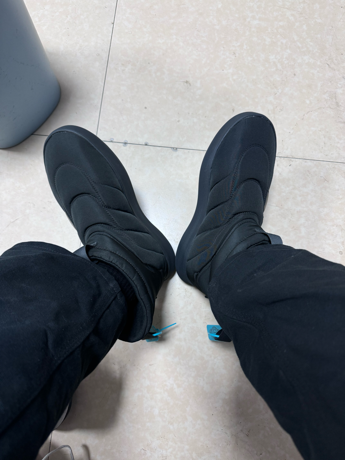 custom review-Adidas Adipuff Термостойкий Устойчивый к истиранию Против скольжения Короткие Снежные ботинки Унисекс Черный