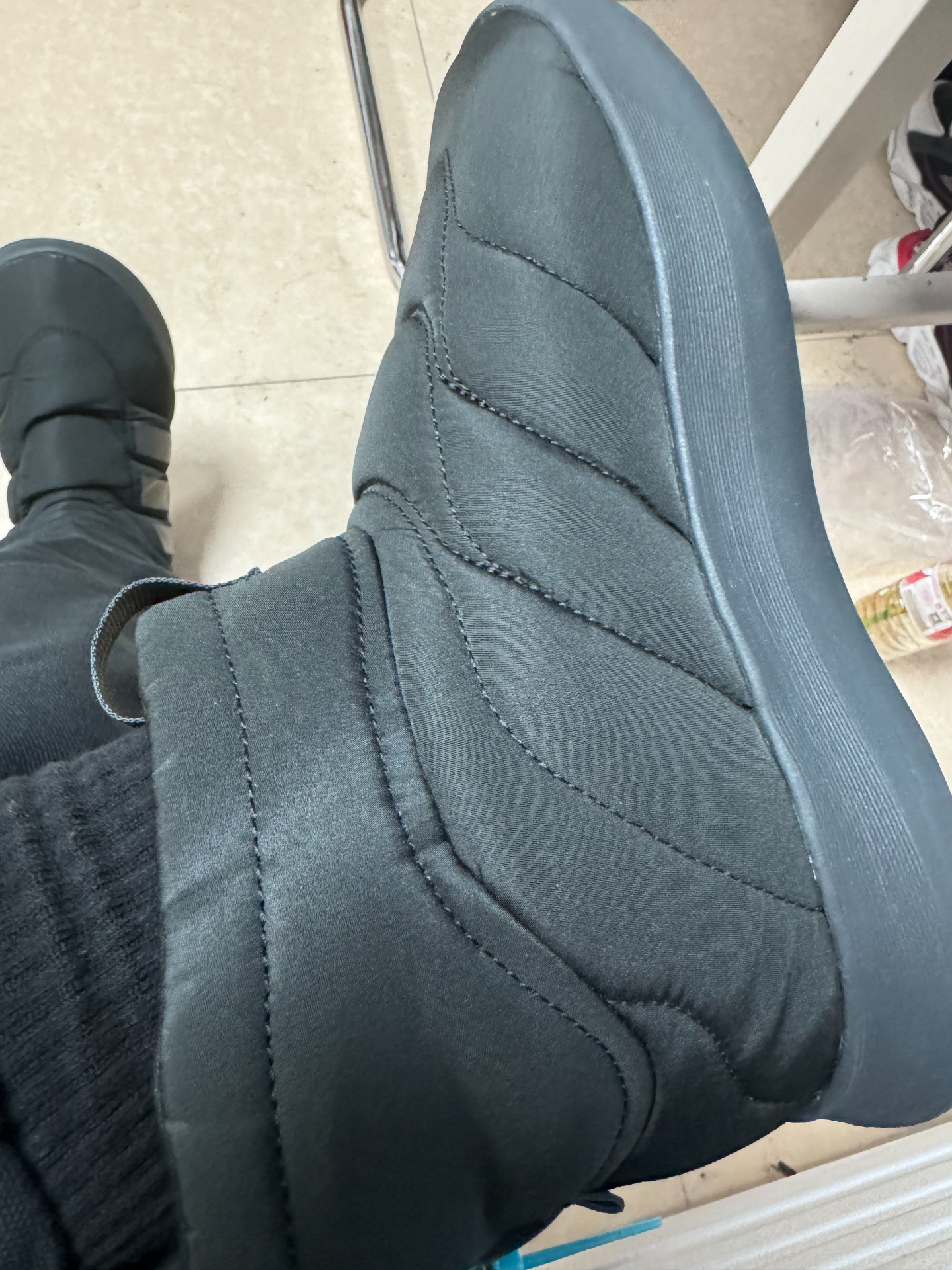 custom review-Adidas Adipuff Термостойкий Устойчивый к истиранию Против скольжения Короткие Снежные ботинки Унисекс Черный