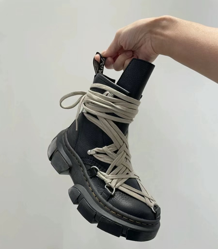 custom review-Dr. Martens X Rick Owens 1460 Dmxl Megalace 'Black'