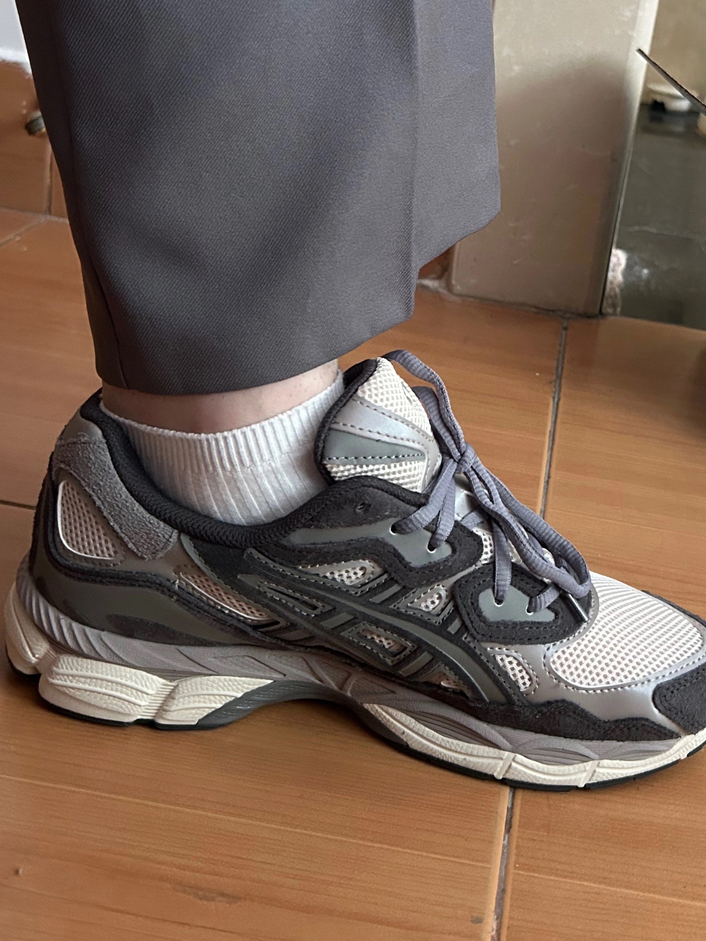 custom review-ASICS Gel NYC Low Top Повседневная обувь Унисекс Овсяный серый