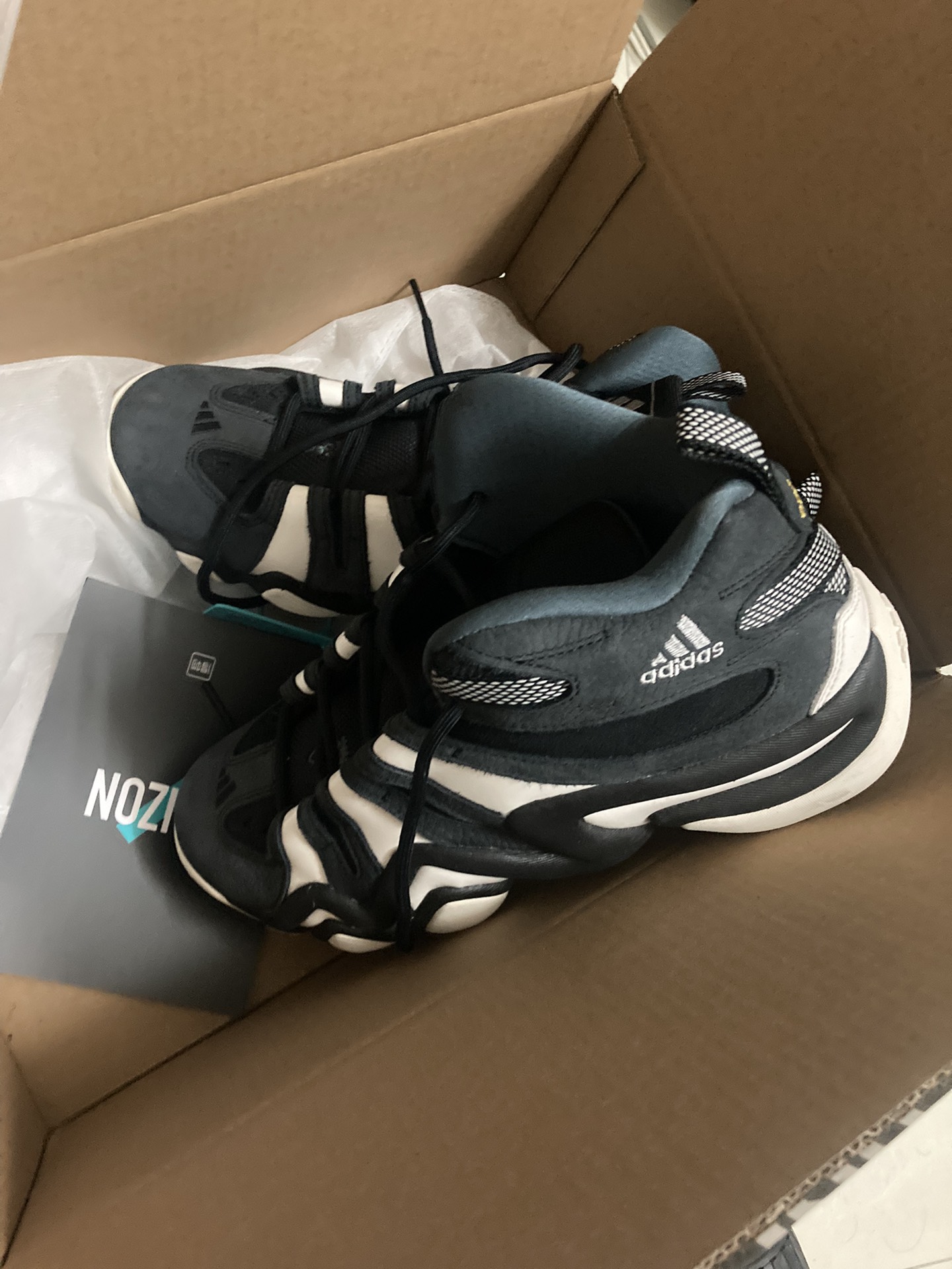 custom review-Adidas Crazy 8 Амортизация Износостойкий MID Топ Винтажные Баскетбольные Кроссовки Унисекс Черный Белый