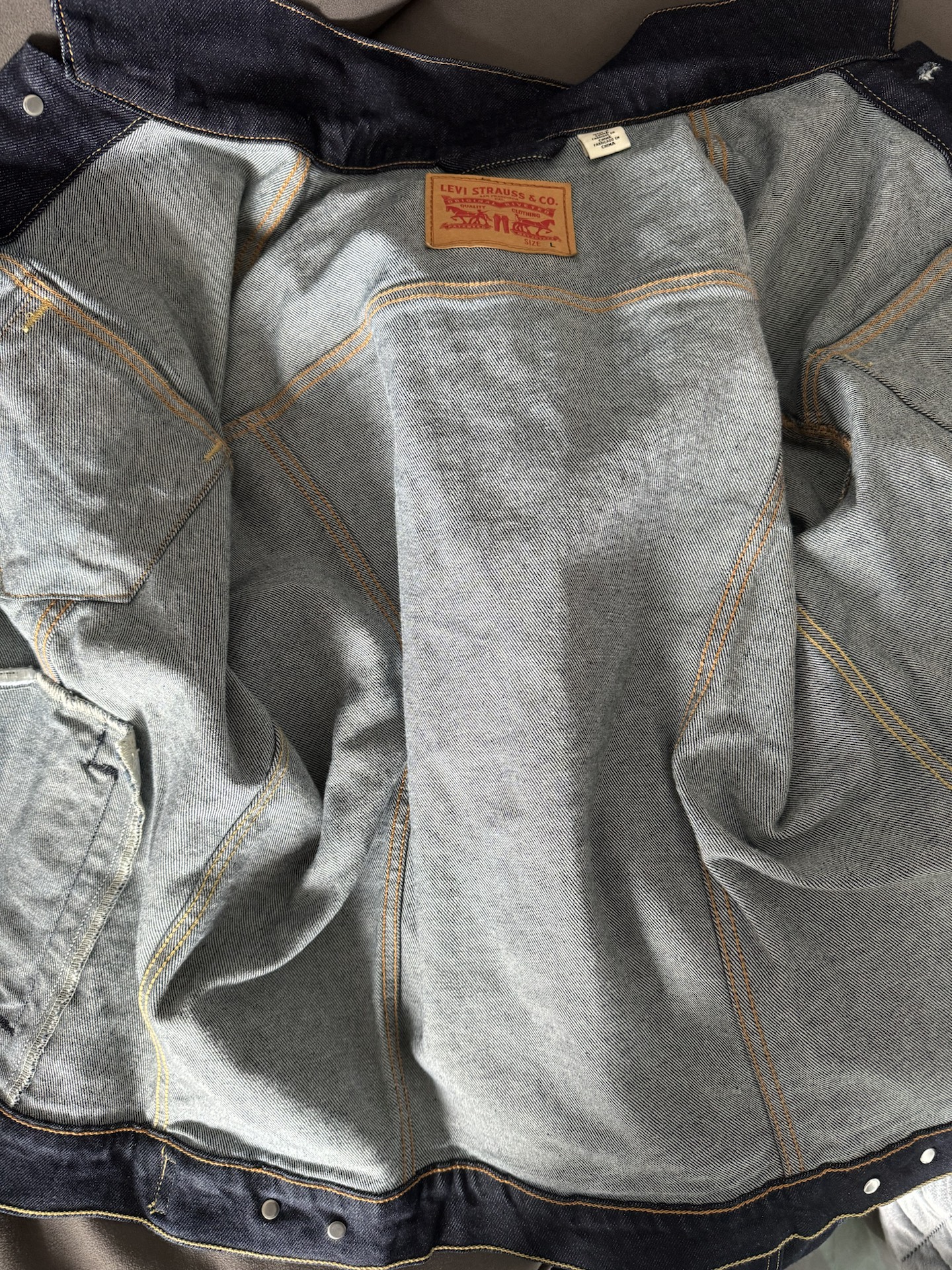 custom review-Levis Джинсовая Куртка Мужская Темно-Синяя