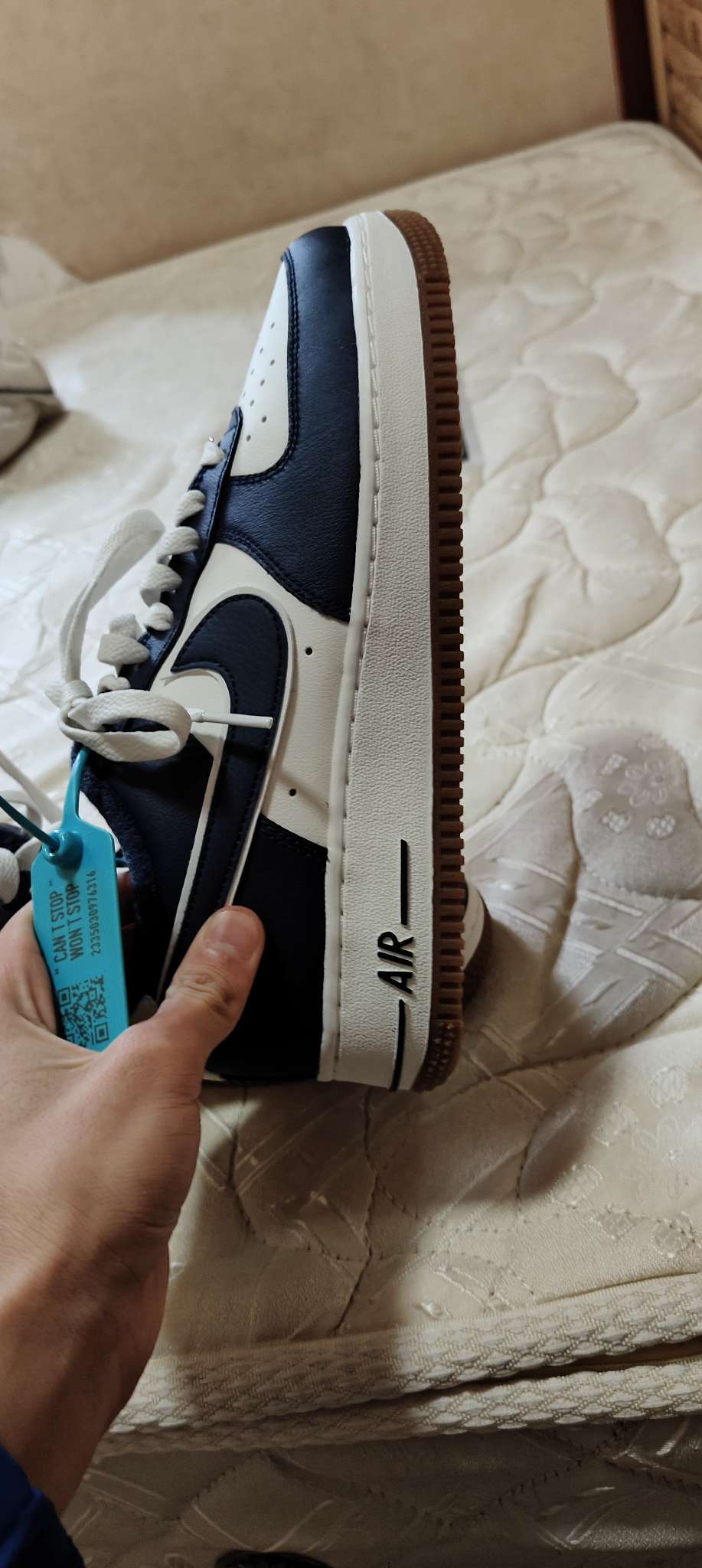 custom review-Nike Air FORCE 1 Low Топ Скейтборд Кроссовки Мужские Белые Синие