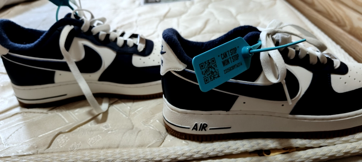 custom review-Nike Air FORCE 1 Low Топ Скейтборд Кроссовки Мужские Белые Синие