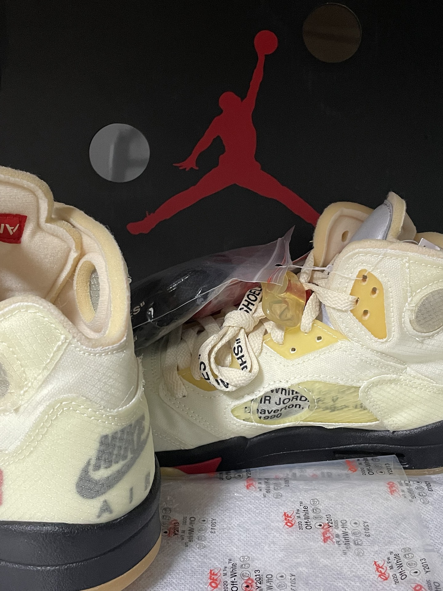 custom review-Air Jordan 5 X Off White Sp 'Sail'