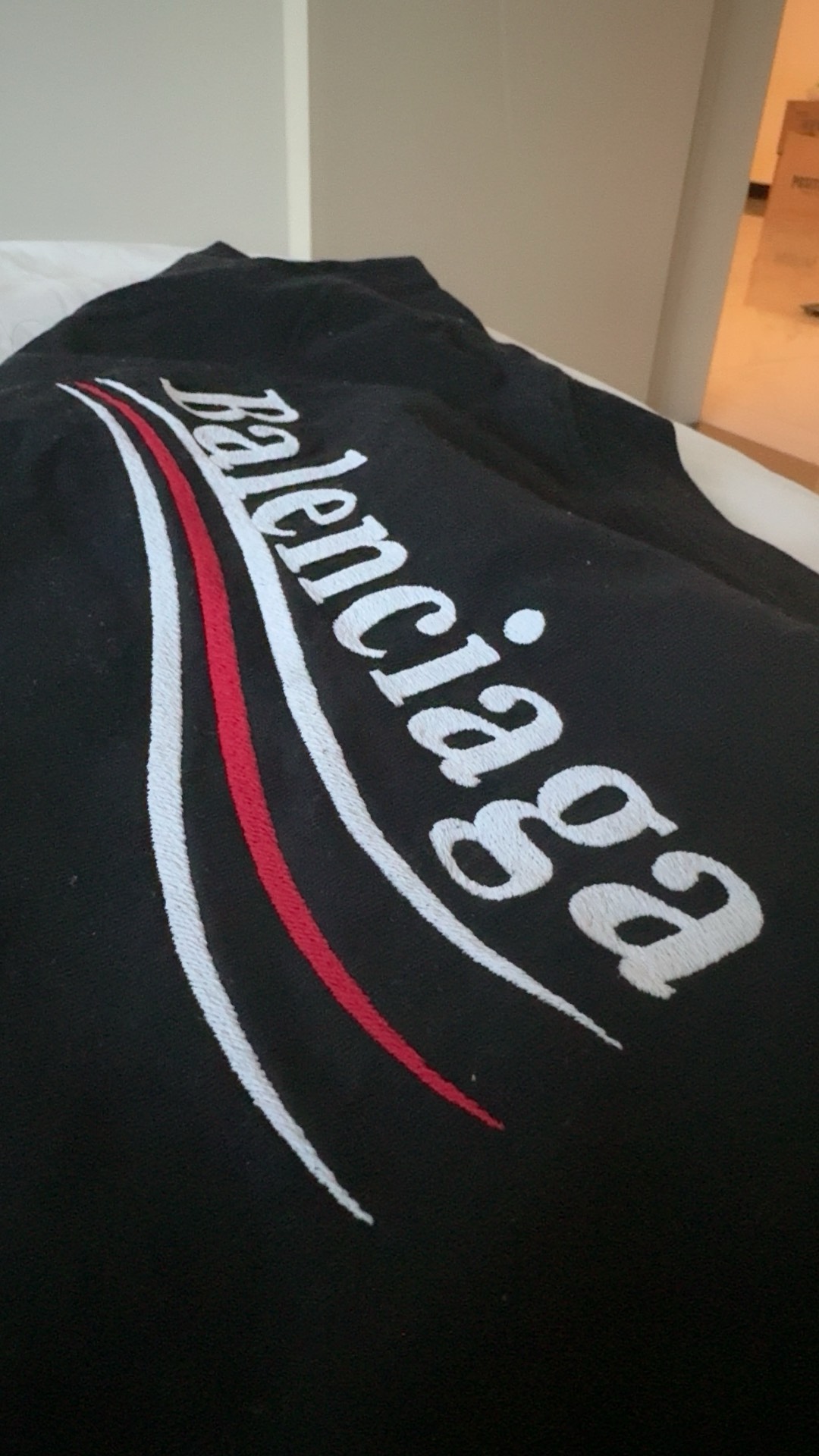 custom review-Balenciaga T-рубашка стандартного кроя черная детская