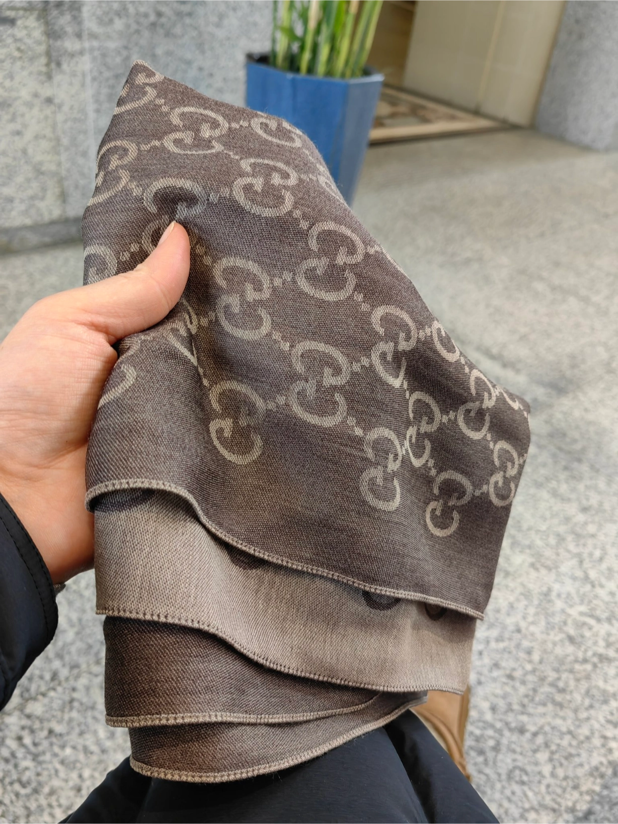 custom review-GUCCI Вязаные шарфы Женские Светлый кофейный