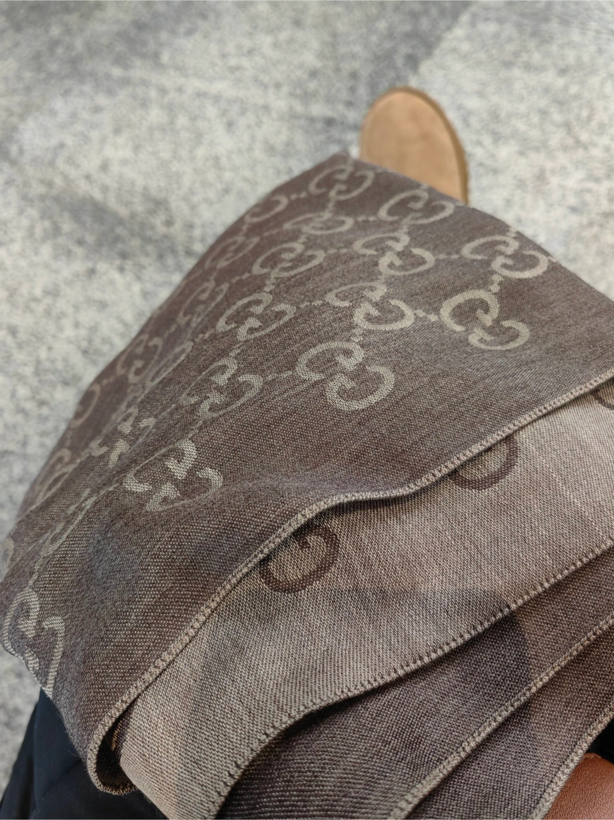 custom review-GUCCI Вязаные шарфы Женские Светлый кофейный