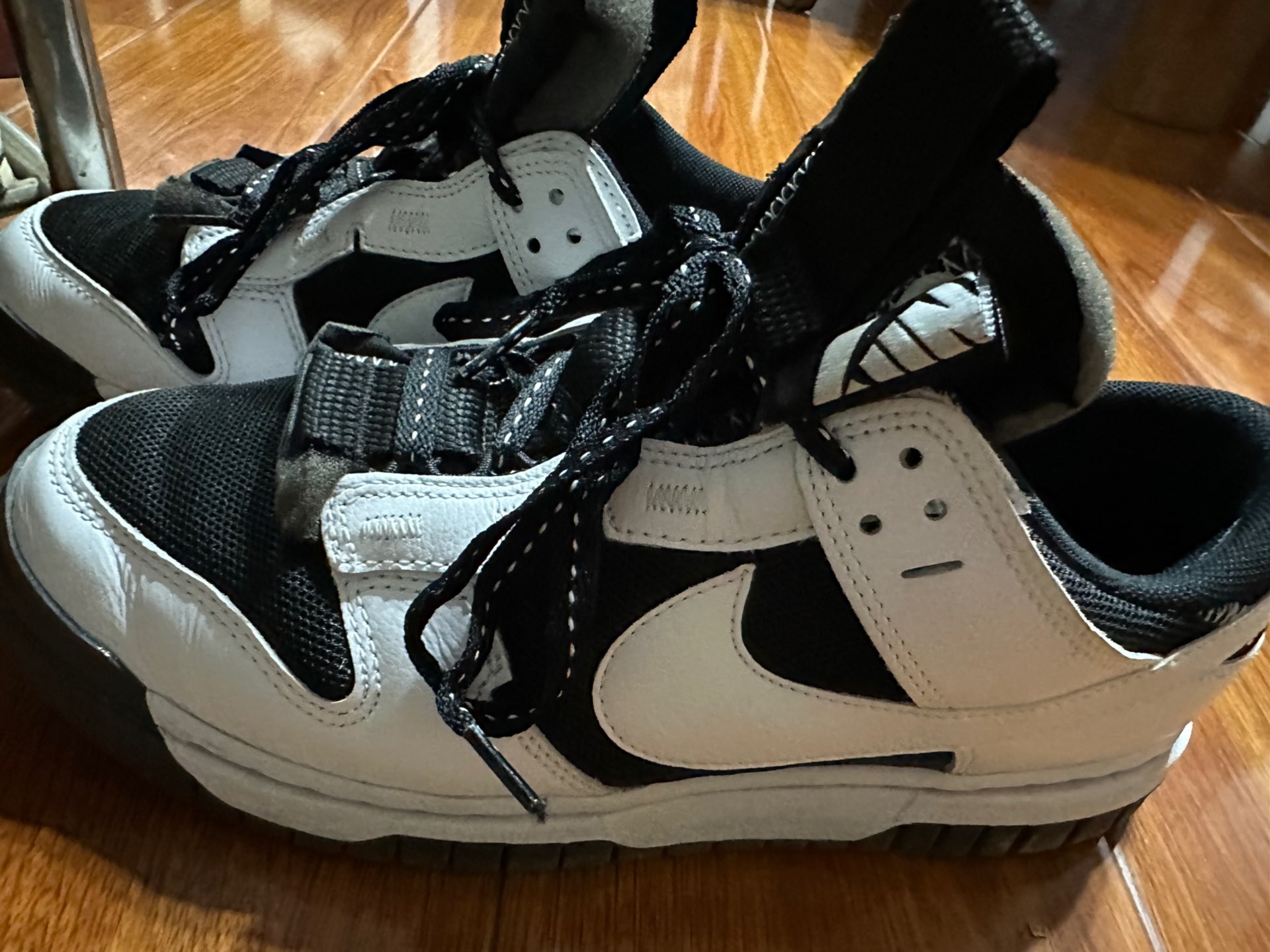 custom review-Nike Air Dunk Jumbo Remastered 'Реверс Панда' Низкие Скейтборд Кроссовки Мужские Черные Белые